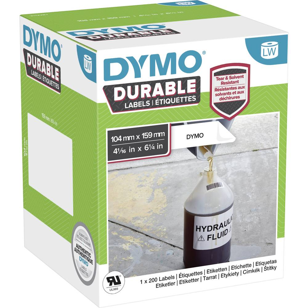 DYMO 2112287 Etiketten-Rolle Etiketten Etikettendrucker 159x104mm Weiß 200 St