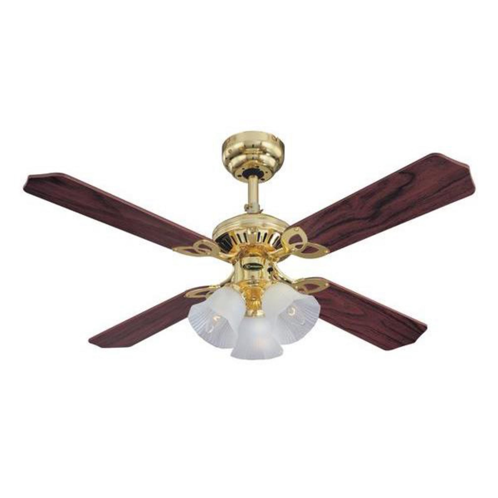 Westinghouse Deckenventilator Princess Trio Holz Ø105cm leise messing mahagoni - 4895105600394
