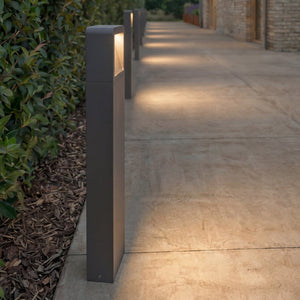 B-Ware Lucande Wegeleuchte Gartenleuchte Leya LED Pollerleuchte anthrazit 65cm IP54