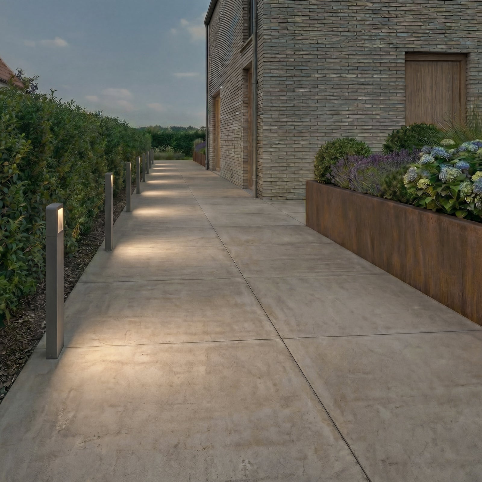 Lucande Wegeleuchte Gartenleuchte Leya LED Pollerleuchte anthrazit 65cm IP54 - 4251096503234