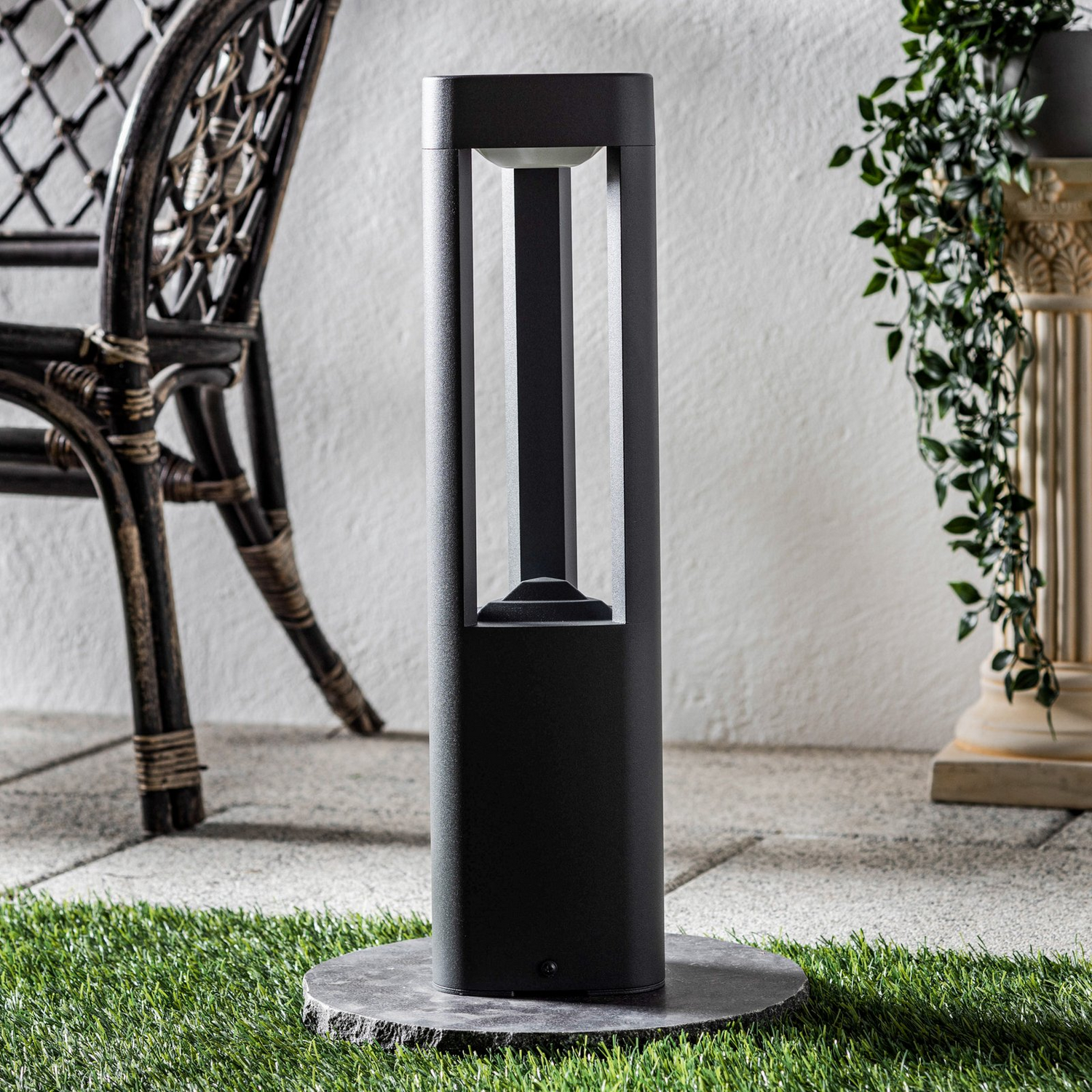 B-Ware Lucande Dreieckige Led Sockelleuchte Nanna Aus Aluminium Gartenleuchte Wegelicht
