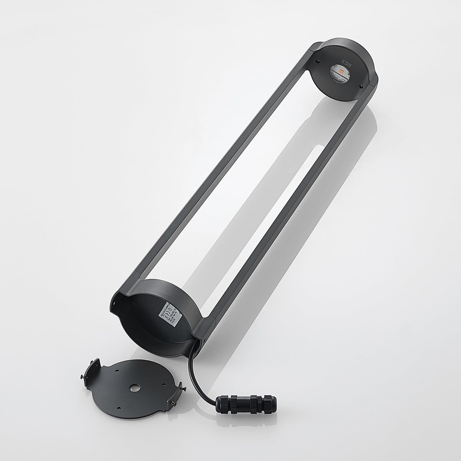 Lucande Wegeleuchte Gartenleuchte Habsa LED anthrazit 80cm Aluminium 1200Lumen - 4251096583052