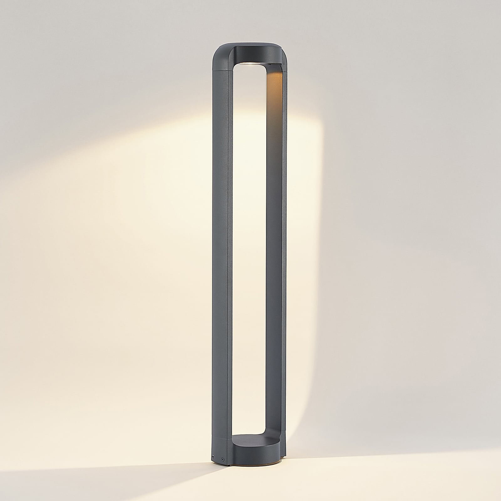 Lucande Wegeleuchte Gartenleuchte Habsa LED anthrazit 80cm Aluminium 1200Lumen - 4251096583052