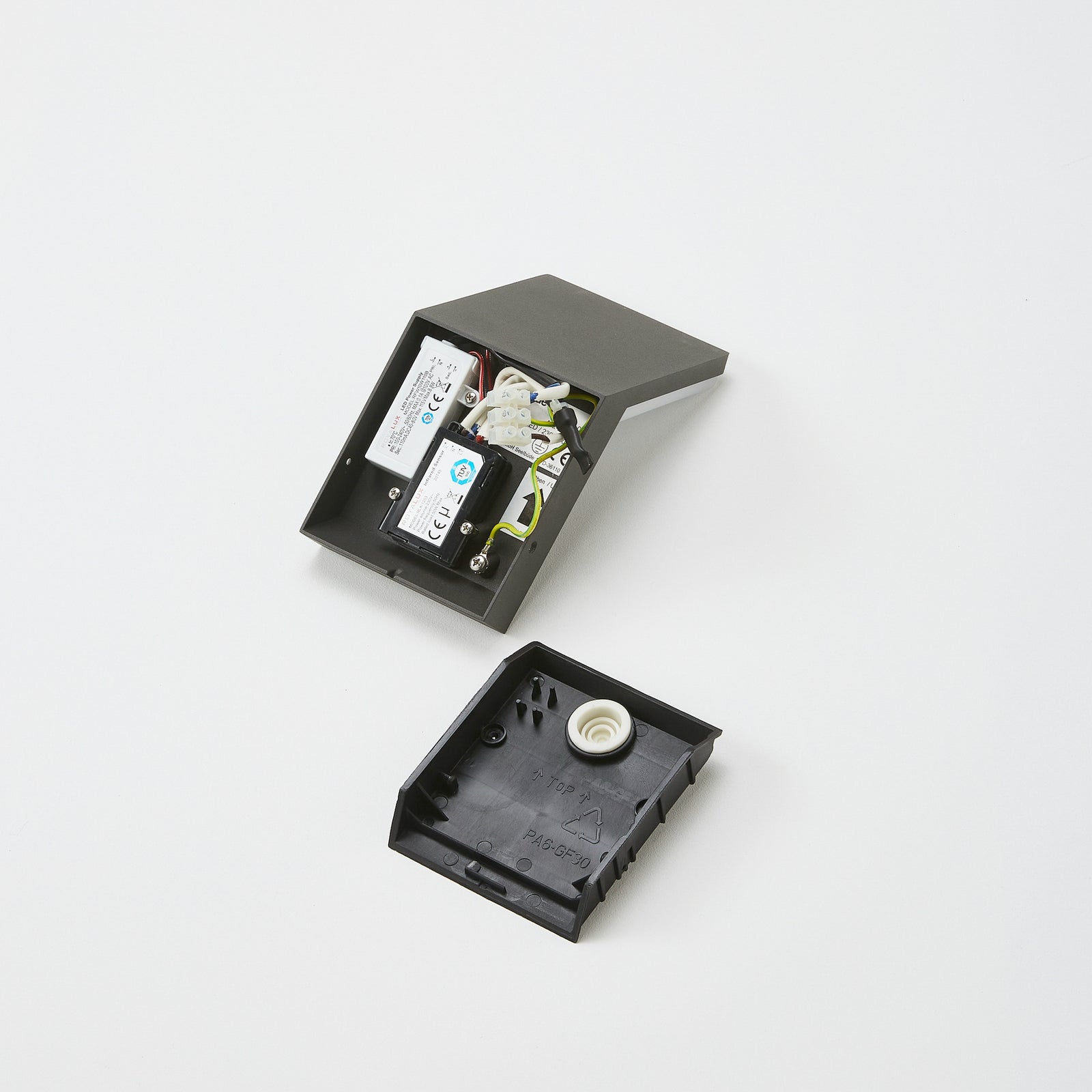 Nevio Außenwandleuchte Außenlampe LED Sensor Aluminium schwarz Bewegungsmelder - 6291106557060