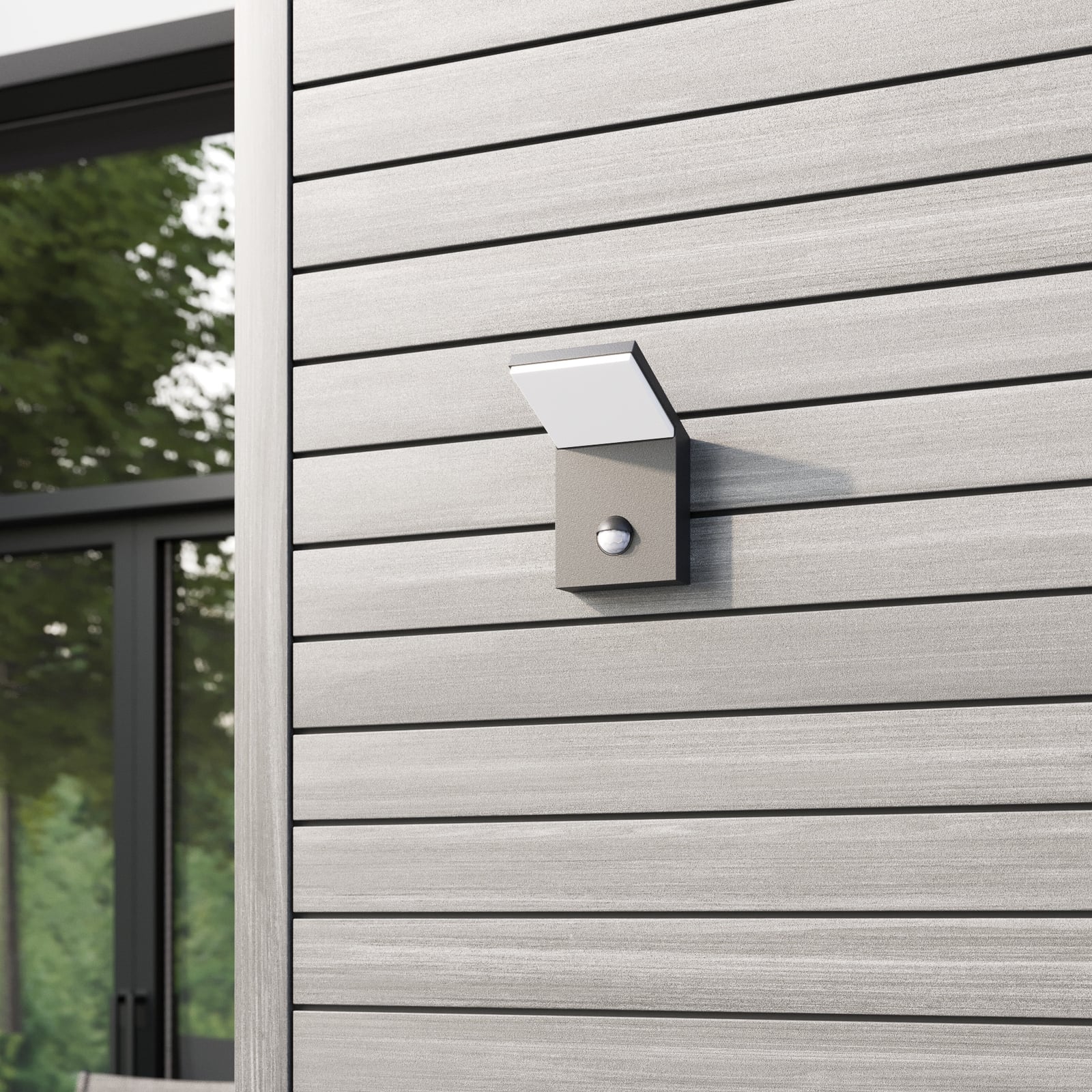 Nevio Außenwandleuchte Außenlampe LED Sensor Aluminium schwarz Bewegungsmelder - 6291106557060