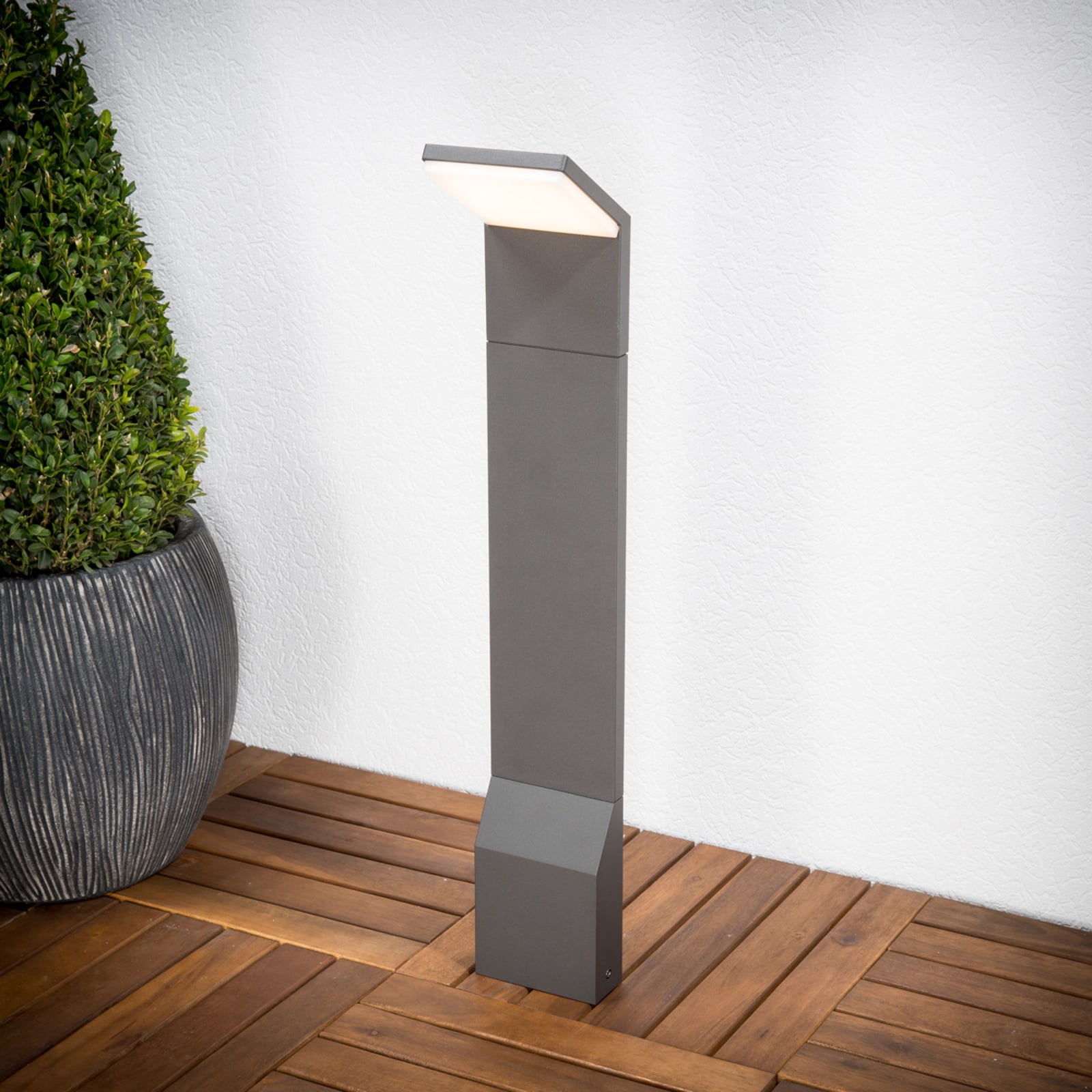 Lucande Wegeleuchte Gartenleuchte Nevio LED Pollerleuchte anthrazit 60cm IP54 - 6291106557077