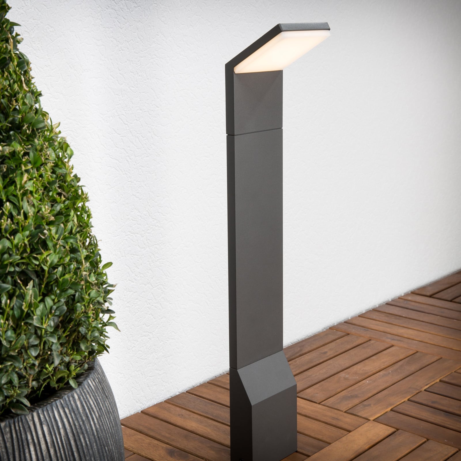Lucande Wegeleuchte Gartenleuchte Nevio LED Pollerleuchte anthrazit 60cm IP54 - 6291106557077