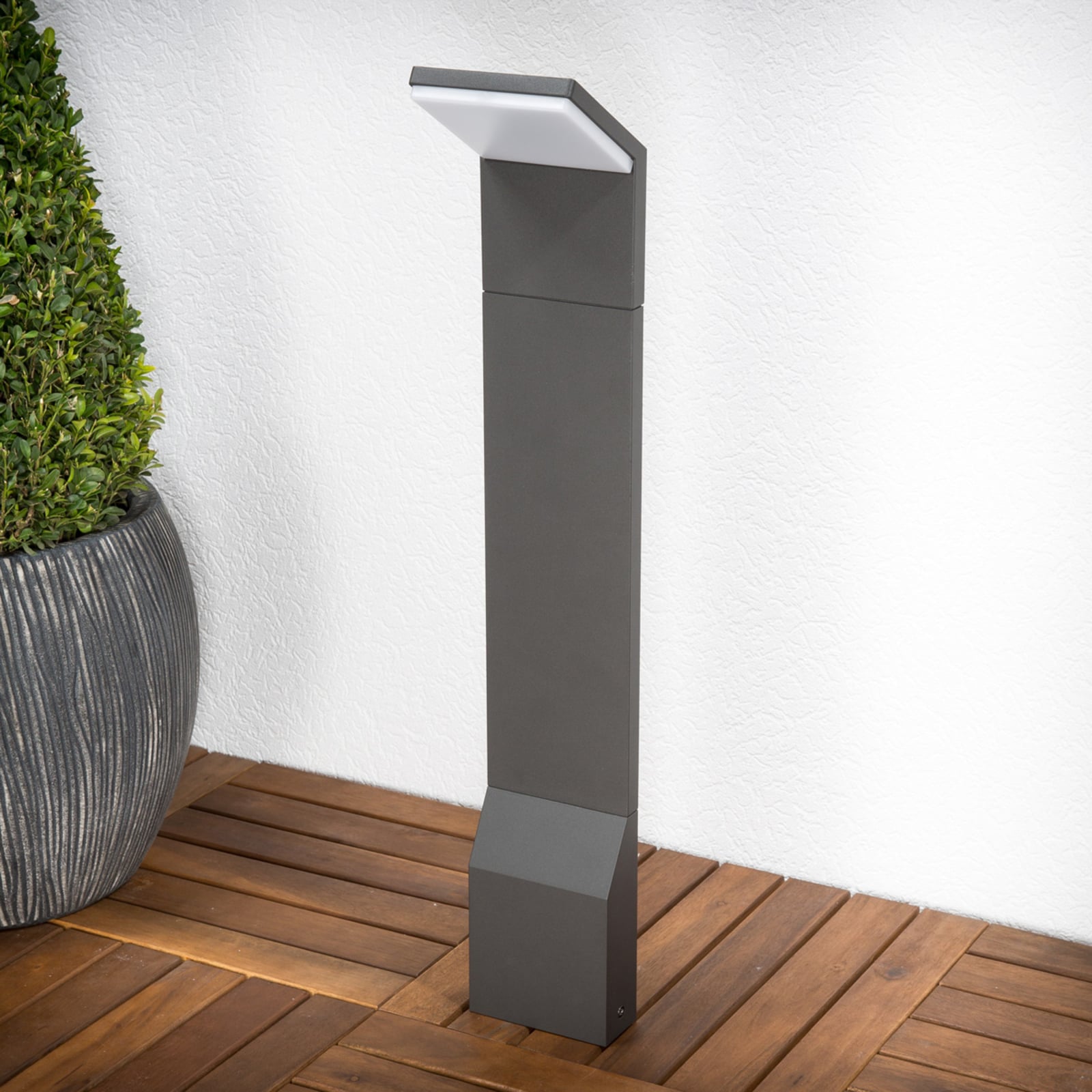 Lucande Wegeleuchte Gartenleuchte Nevio LED Pollerleuchte anthrazit 60cm IP54 - 6291106557077