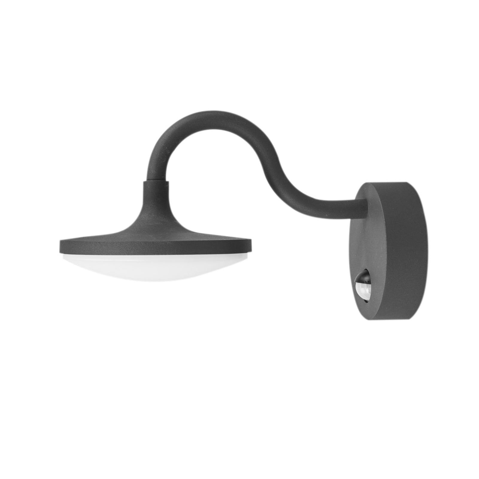 Lucande Außenwandleuchte Finny LED Gartenlampe mit Bewegungsmelder IP54 grau - 4251096520910