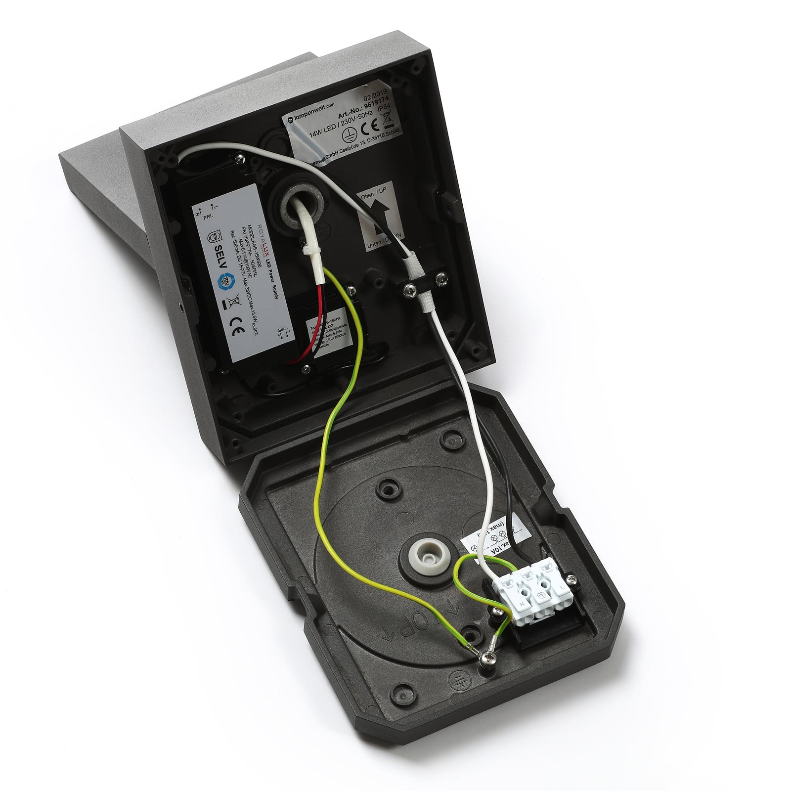 Lucande Außenwandleuchte Silvan LED Gartenlampe mit Sensor IP54 anthrazit - 4251096556711