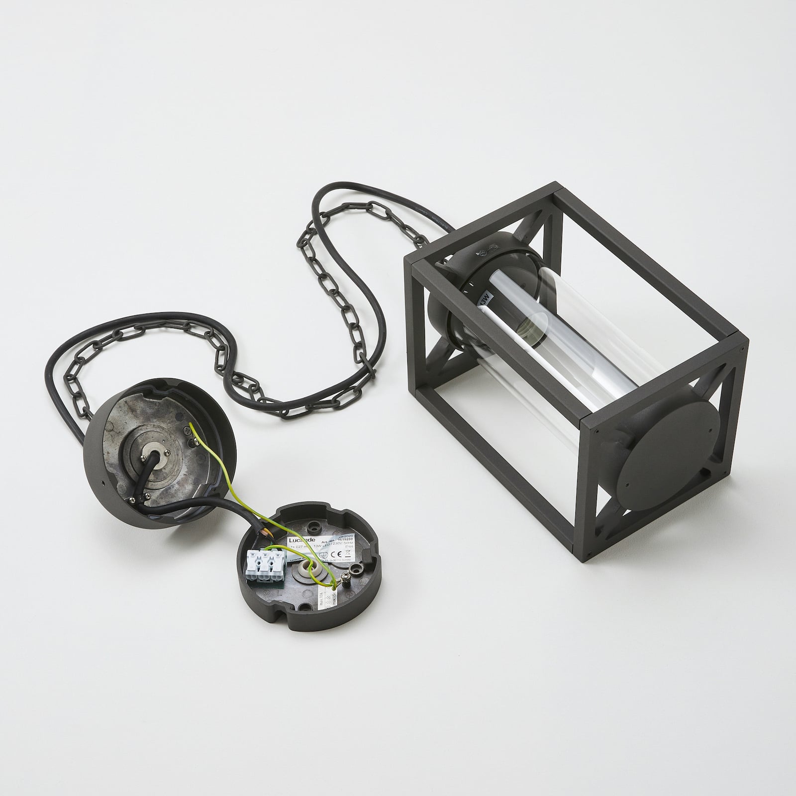 Lucande Außenhängeleuchte Ferda LED Gartenleuchte dimmbar anthrazit IP44 25cm - 4251096576092