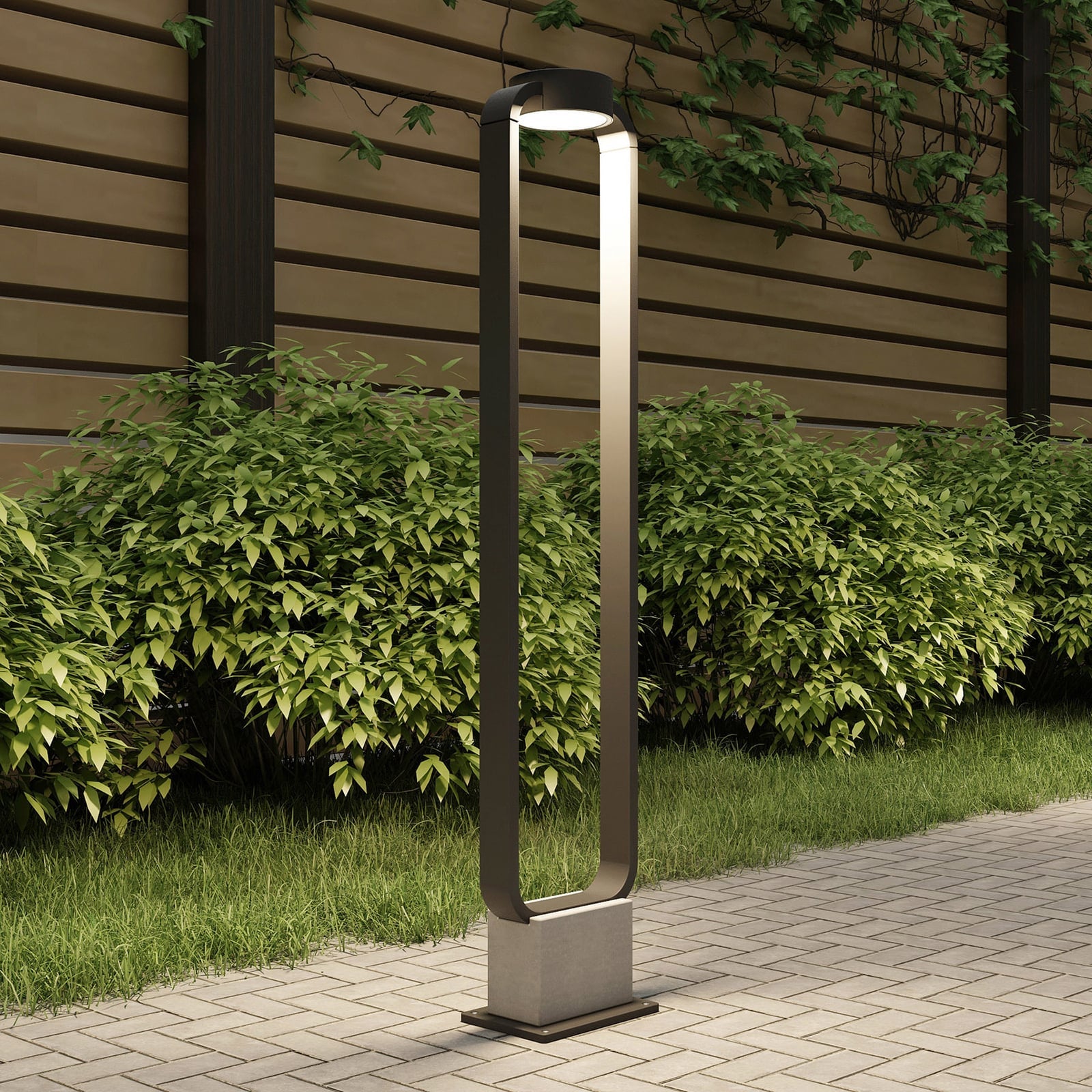 Lucande Wegeleuchte Gartenleuchte Belna LED Pollerleuchte anthrazit 100cm IP65 - 4251911702606