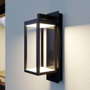 B-Ware Lucande Außenwandleuchte Ferdinand LED Gartenlampe mit Lautsprecher anthrazit