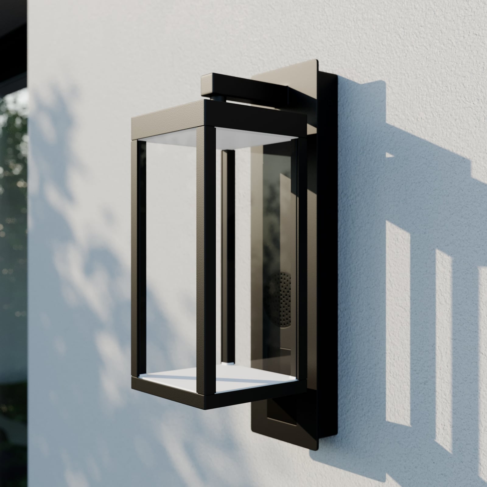 Lucande Außenwandleuchte Ferdinand LED Gartenlampe mit Lautsprecher anthrazit - 4251096581409