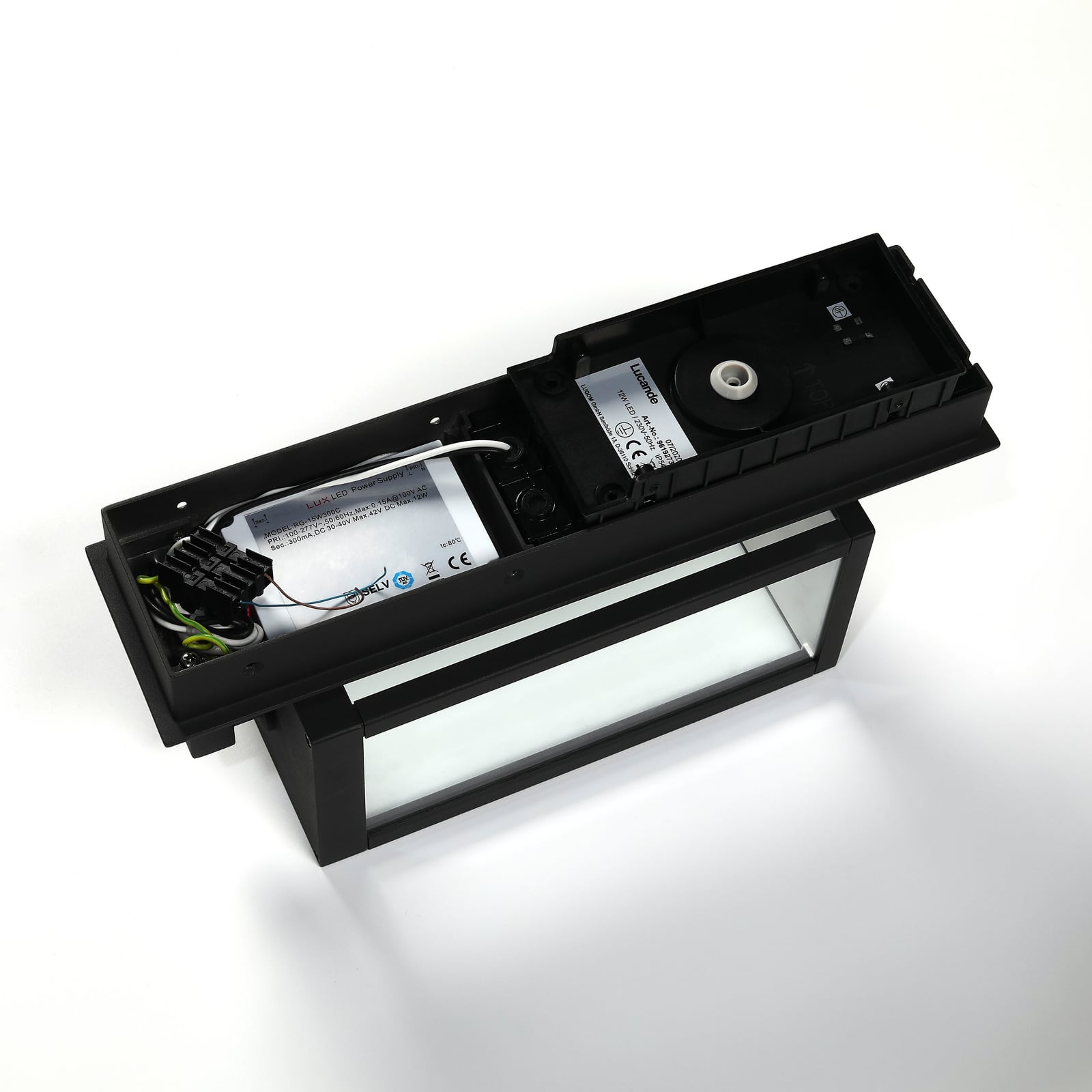 Lucande Außenwandleuchte Ferdinand LED Gartenlampe mit Lautsprecher anthrazit - 4251096581409