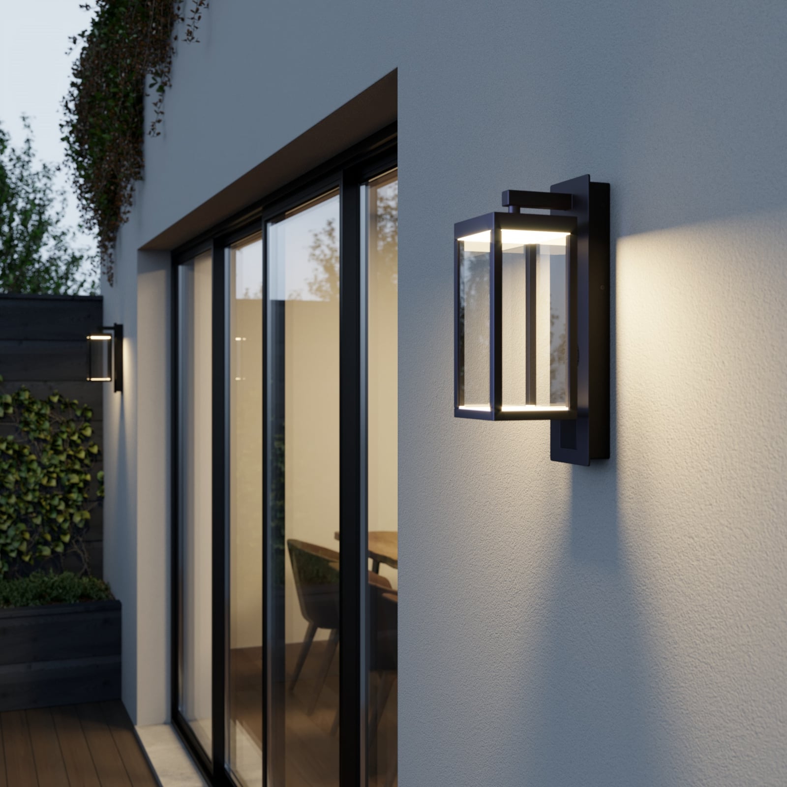 Lucande Außenwandleuchte Ferdinand LED Gartenlampe mit Lautsprecher anthrazit - 4251096581409