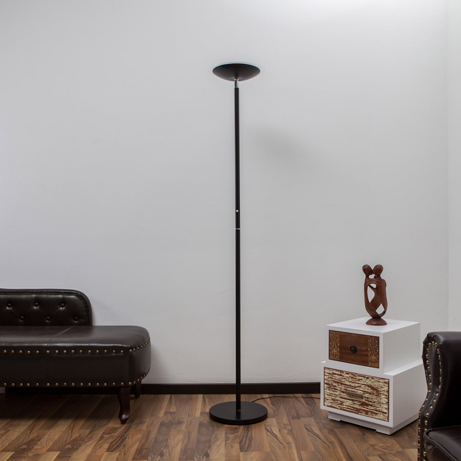 Lindby Stehlampe Stehleuchte Malea LED dimmbar Lampe Leuchte schwarz 180cm - 6291105709606