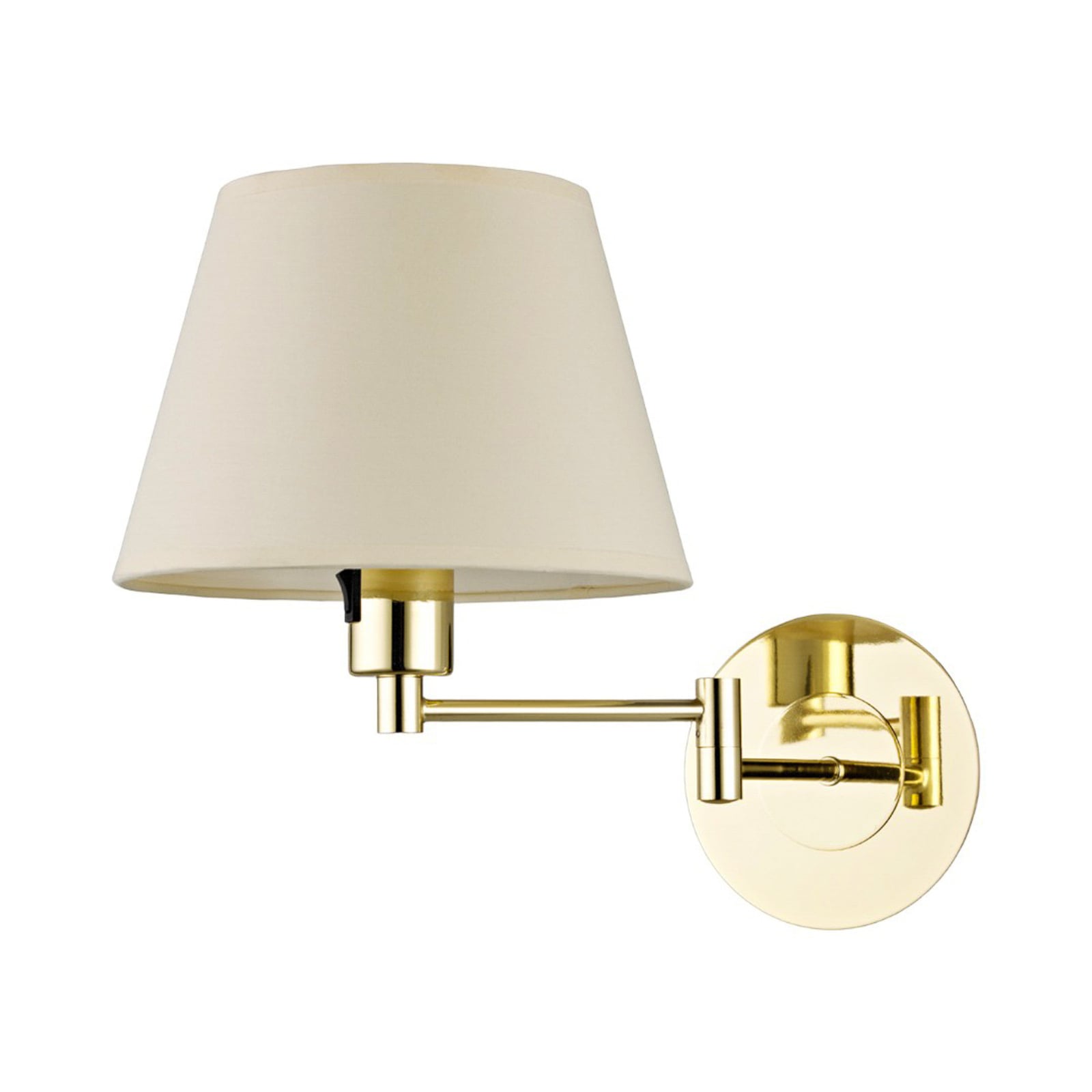 Lindby Wandleuchte Pola LED Wandlampe Textil messing creme 30cm ausziehbar 40cm - 4251096503166