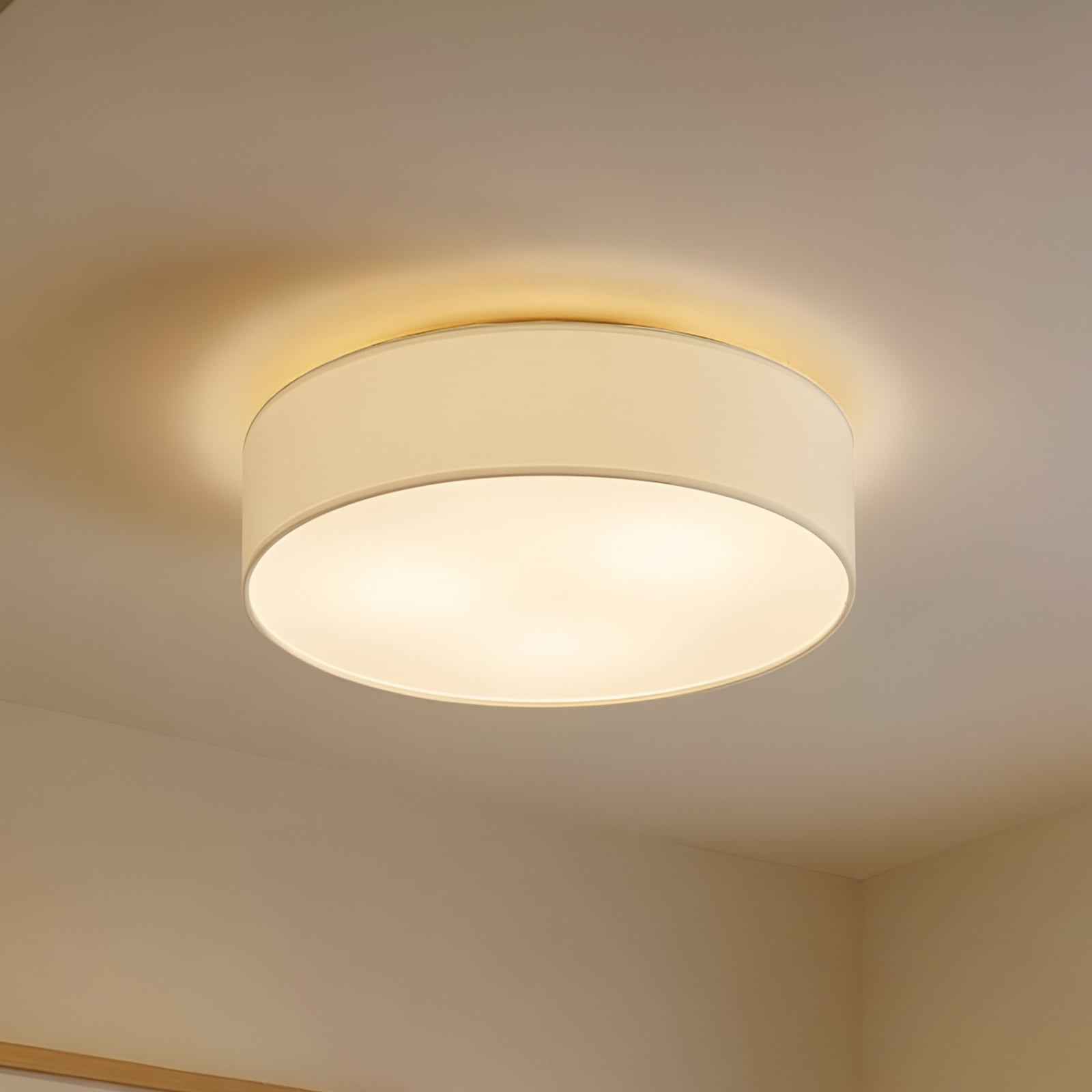Lindby Deckenleuchte Sebatin LED Lampe Leuchte Deckenlampe dimmbar creme Ø50cm - 4251096503067