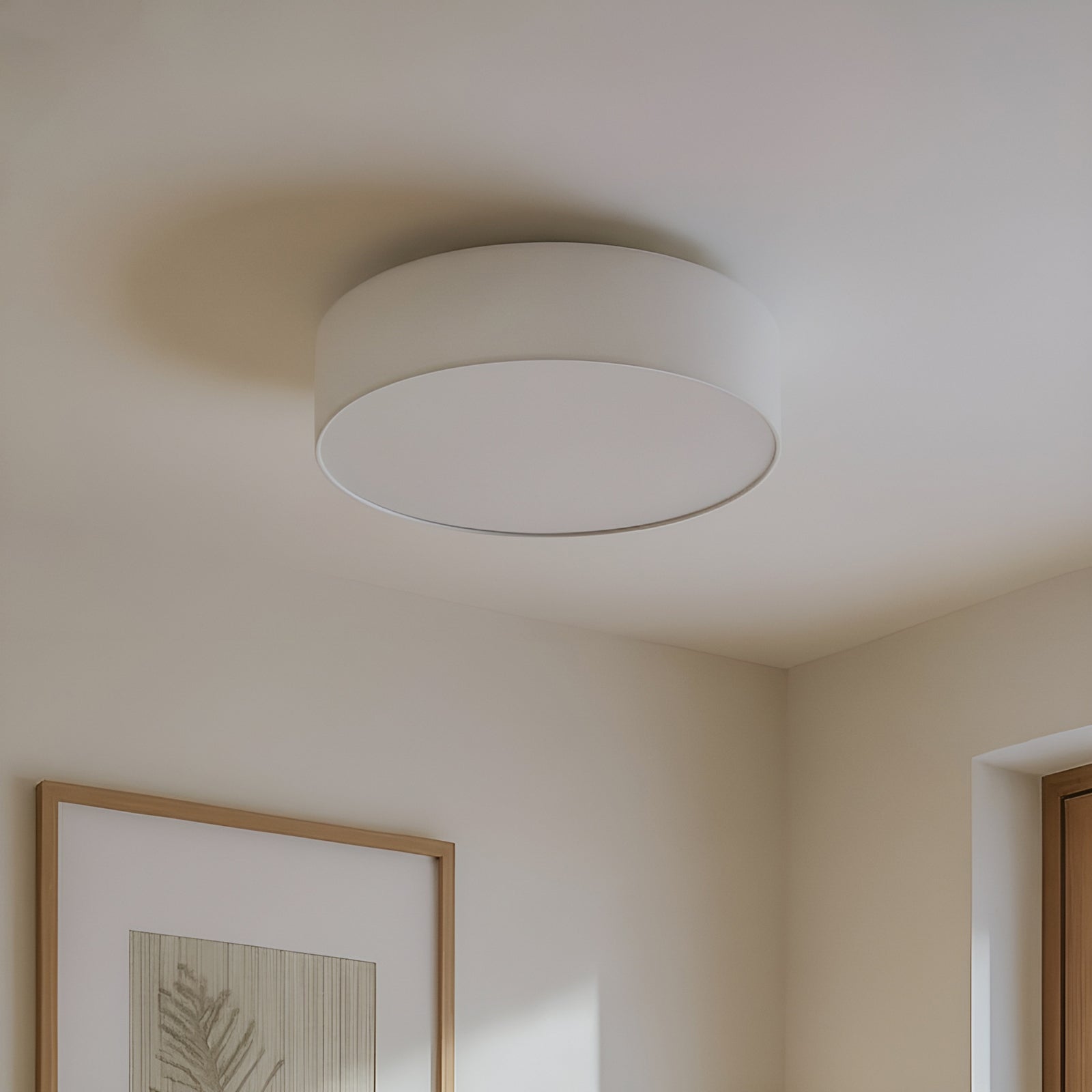 Lindby Deckenleuchte Sebatin LED Lampe Leuchte Deckenlampe dimmbar creme Ø50cm - 4251096503067