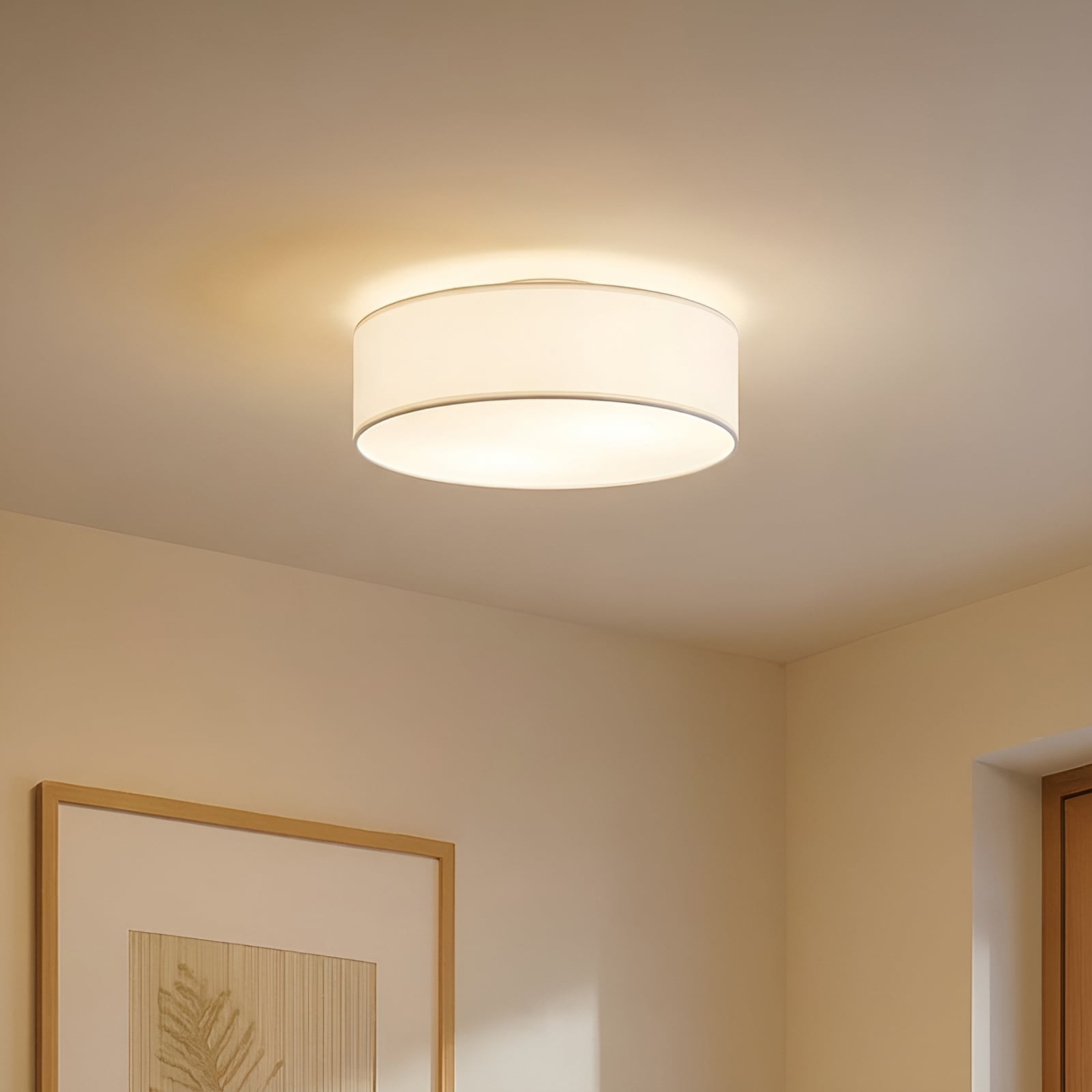 Lindby Deckenlampe Sebatin Hängelampe Lampe Leuchte Ø 40 cm E14 3-flammig creme - 4251096503104