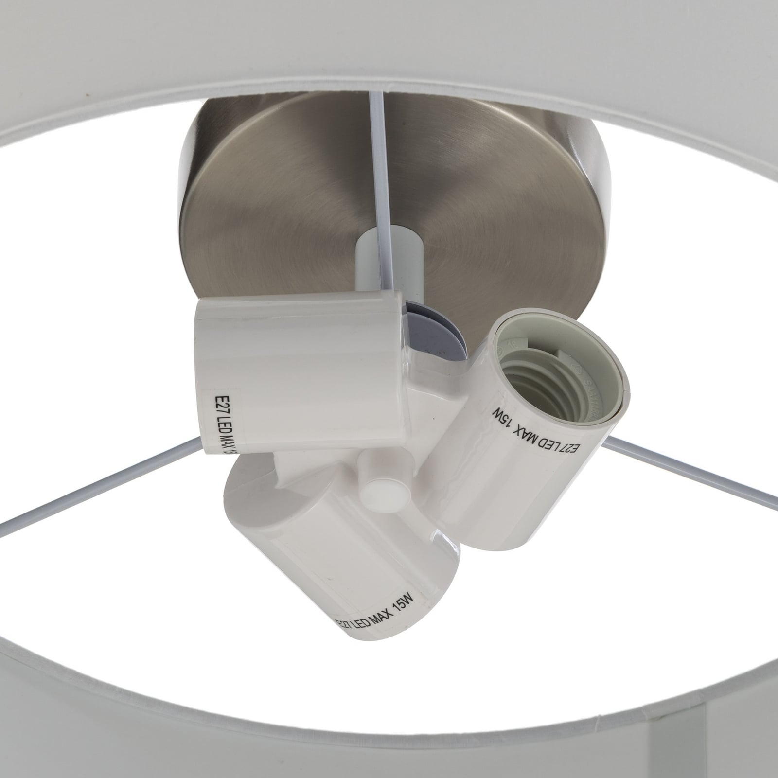 Lindby Deckenlampe Sebatin Hängelampe Lampe Leuchte Ø 40 cm E14 3-flammig creme - 4251096503104
