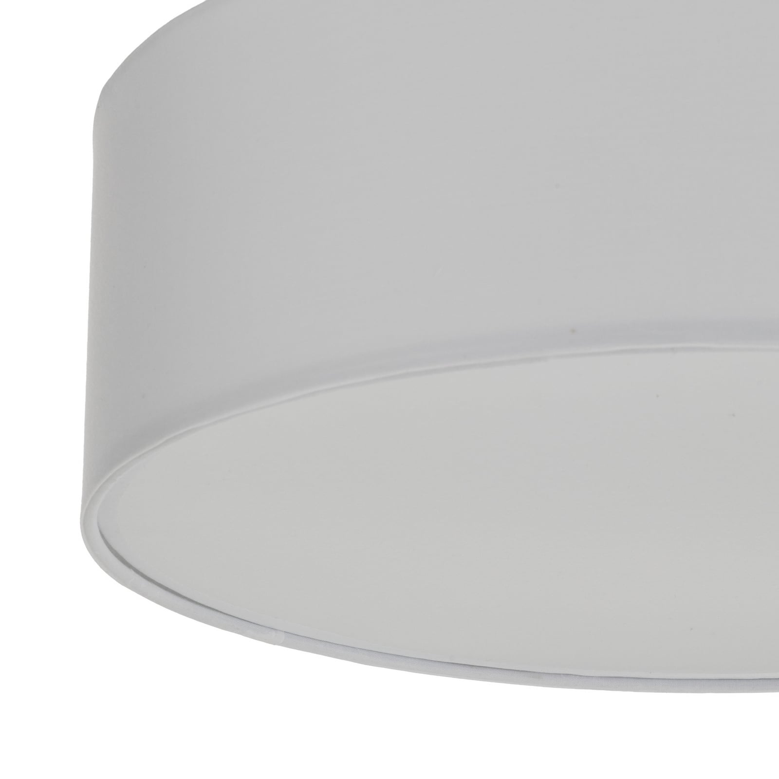 Lindby Deckenleuchte Lampe Sebatin LED Leuchte dimmbar weiß Ø40cm Stoff nickel - 4251096503111