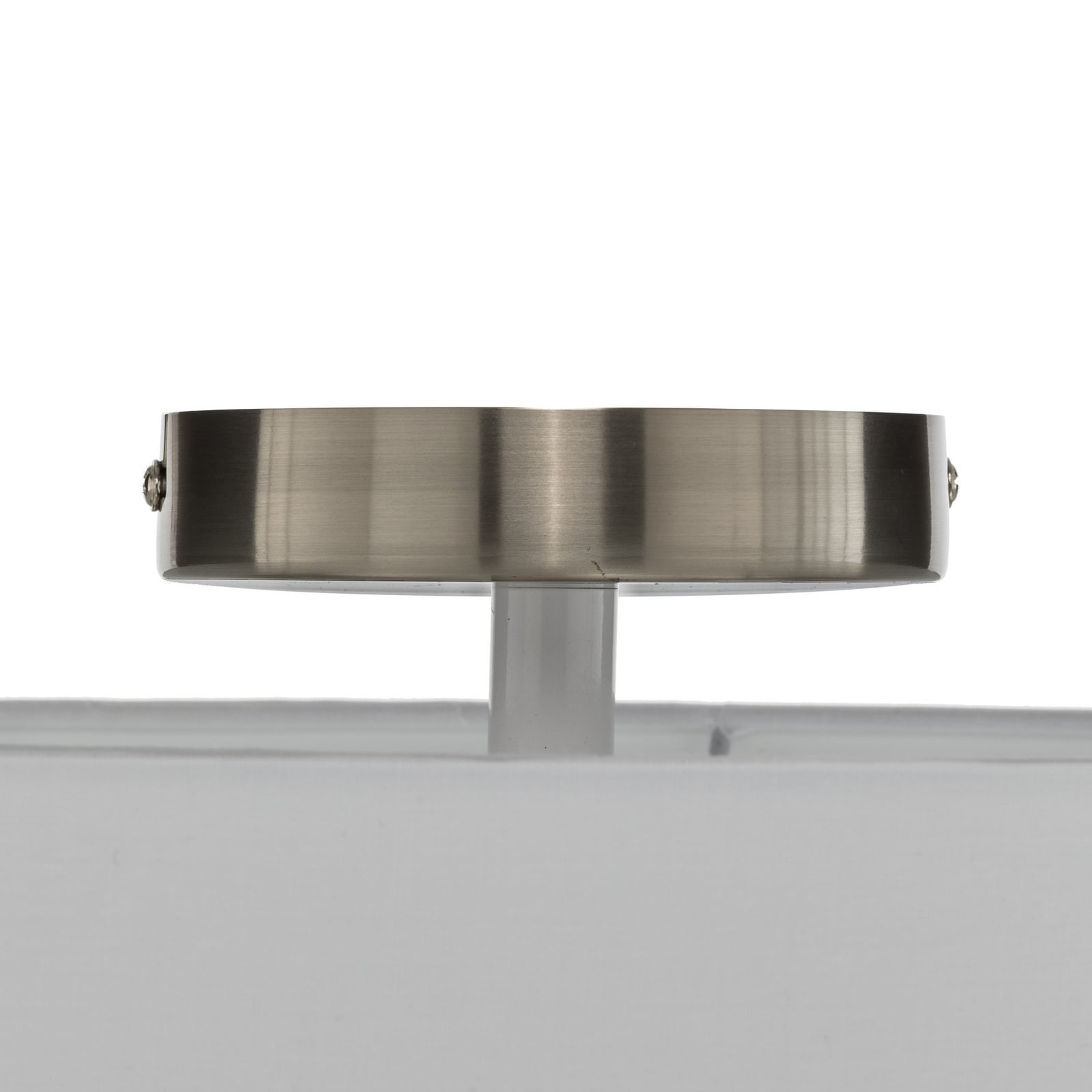Lindby Deckenleuchte Lampe Sebatin LED Leuchte dimmbar weiß Ø40cm Stoff nickel - 4251096503111