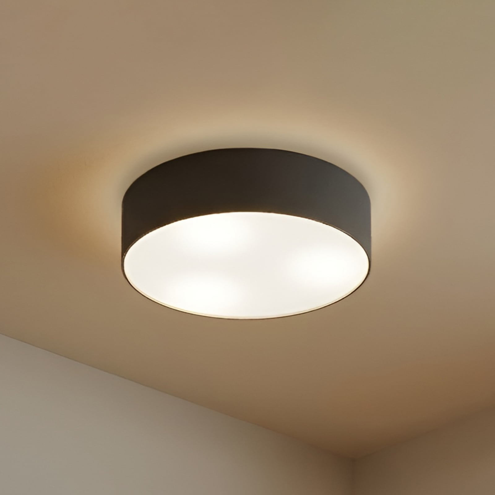 Lindby Deckenleuchte Sebatin LED Lampe Leuchte dimmbar grau Ø40cm 3-flammig - 4251096503128