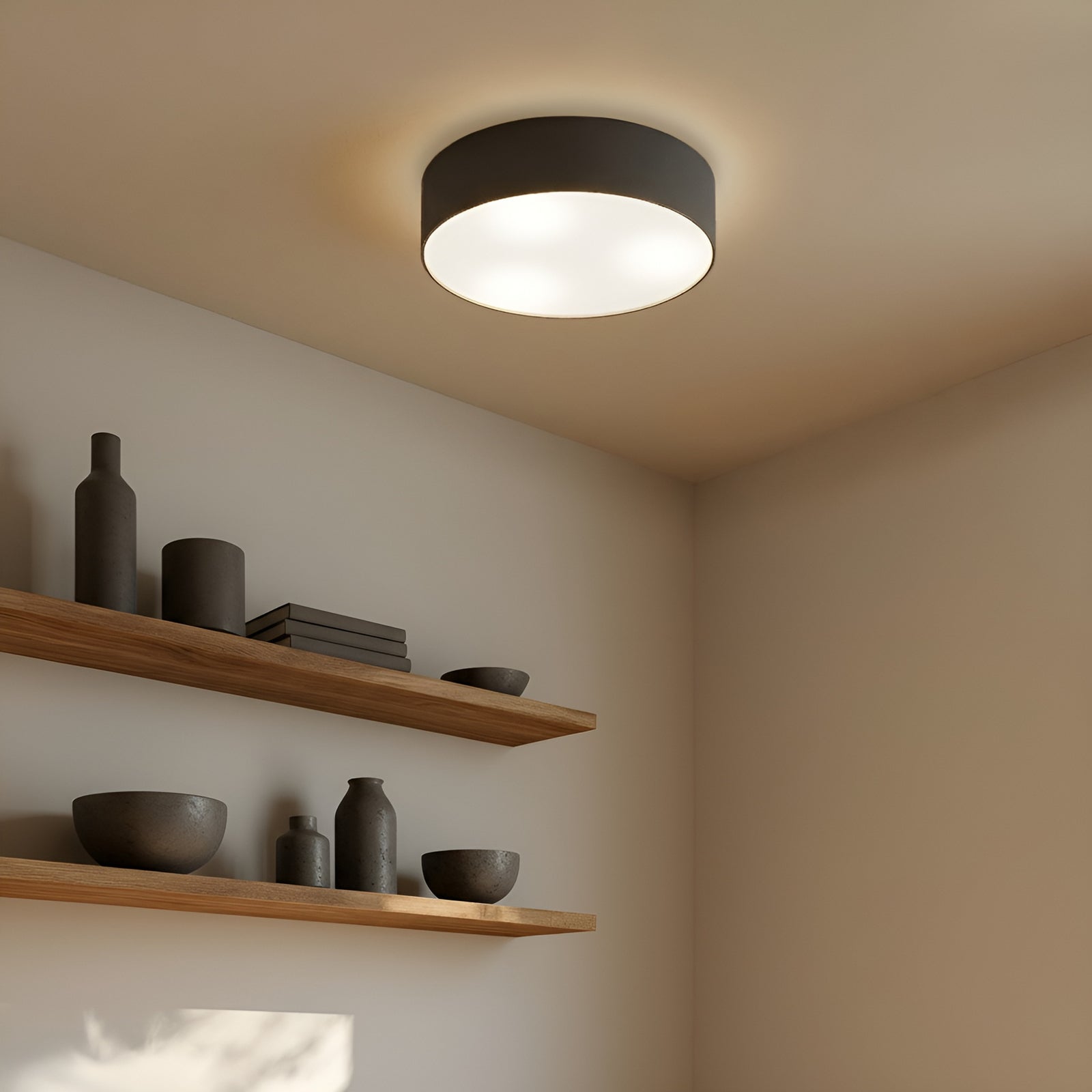 Lindby Deckenleuchte Sebatin LED Lampe Leuchte dimmbar grau Ø40cm 3-flammig - 4251096503128