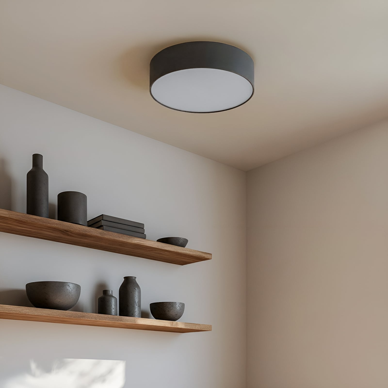 Lindby Deckenleuchte Sebatin LED Lampe Leuchte dimmbar grau Ø40cm 3-flammig - 4251096503128