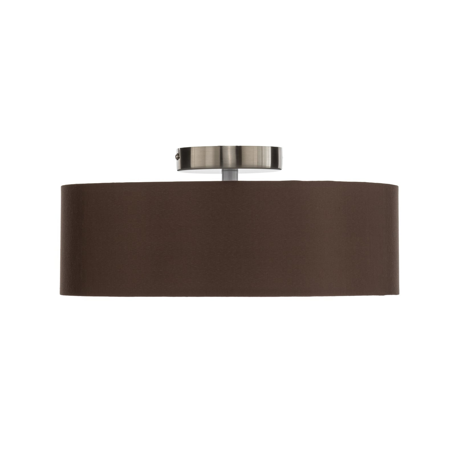 Lindby Deckenlampe Sebatin LED Leuchte dimmbar Stoffschirm braun Ø40cm 3-flg - 4251096503135