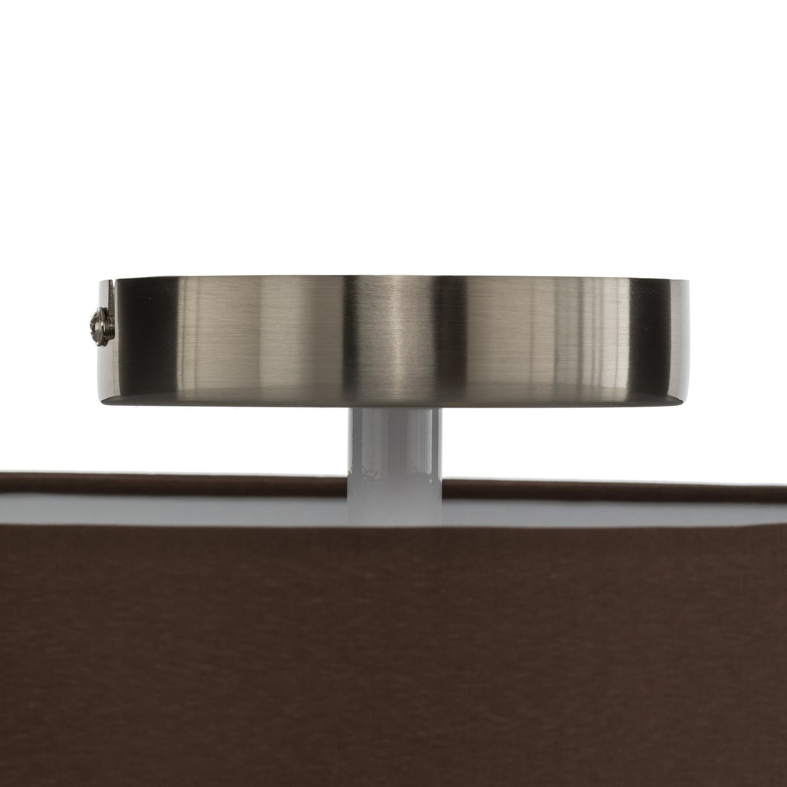 Lindby Deckenlampe Sebatin LED Leuchte dimmbar Stoffschirm braun Ø40cm 3-flg - 4251096503135