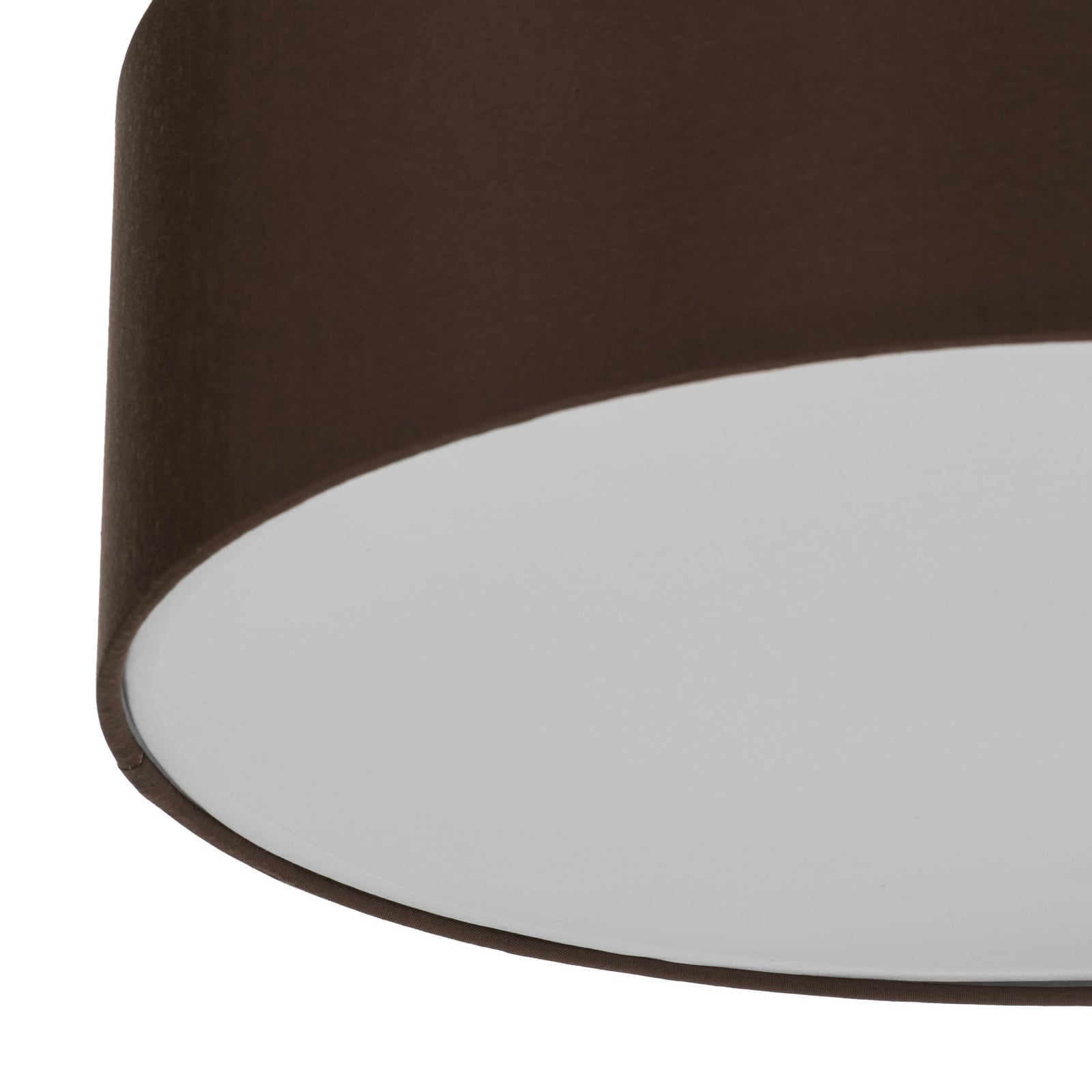 Lindby Deckenlampe Sebatin LED Leuchte dimmbar Stoffschirm braun Ø40cm 3-flg - 4251096503135