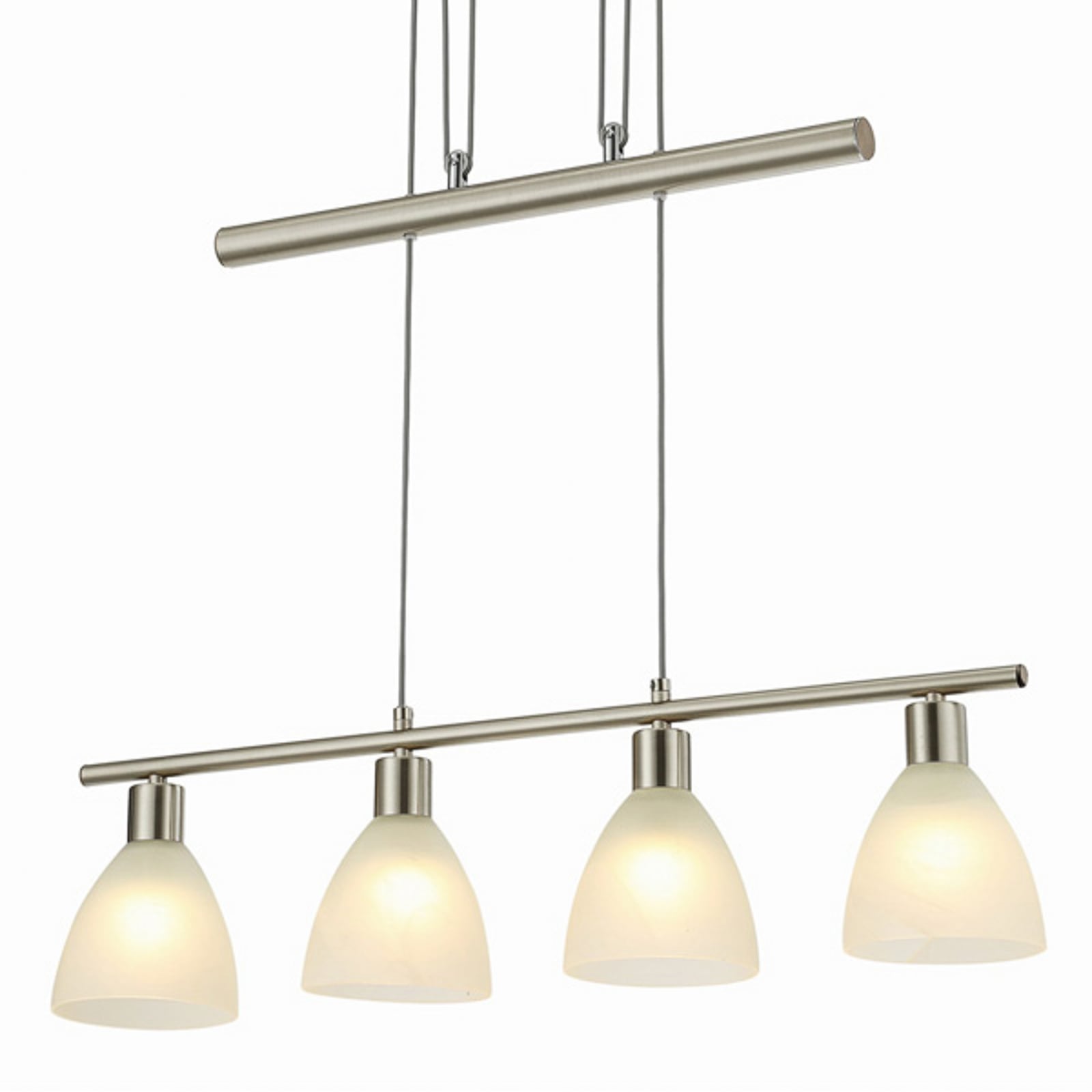 Lindby Hängelampe Hängeleuchte Simeon LED Pendelleuchte dimmbar nickel 73cm - 4251096505863