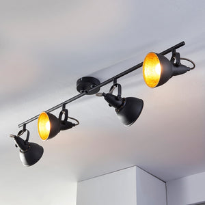 B-Ware Lindby Deckenleuchte Deckenlampe Julin LED dimmbar 4-flammig schwarz-gold 85cm