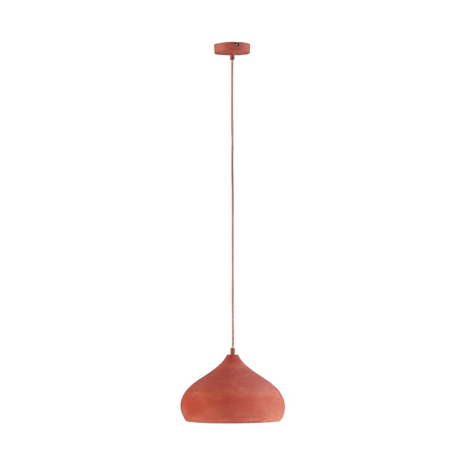 Lindby Pendelleuchte Fiona Hängeleuchte LED E27 terracottafarben Leuchte - 4251096519518