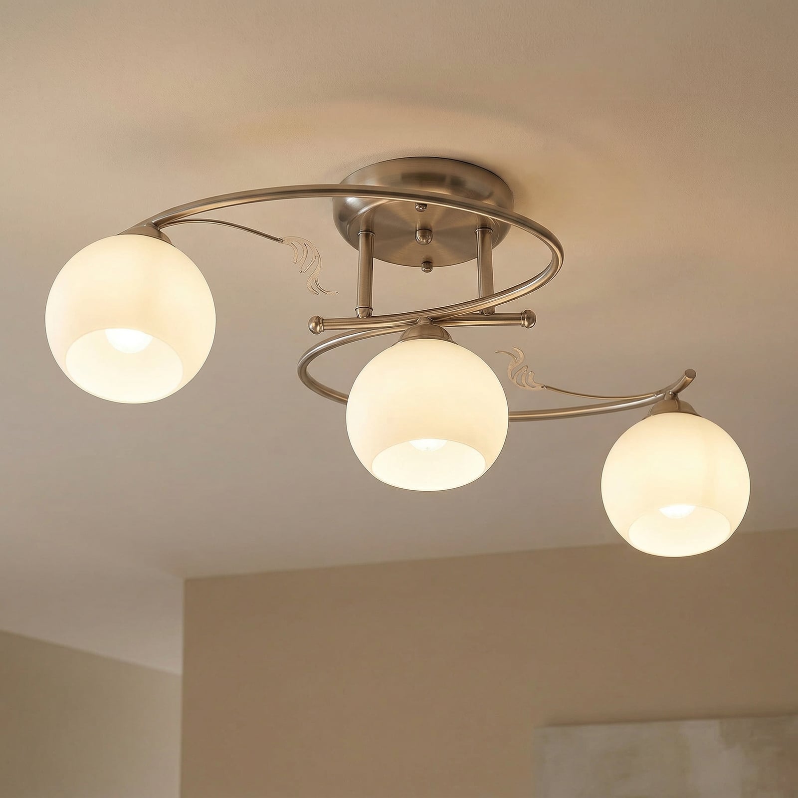Lindby Deckenlampe Deckenleuchte Svean LED Lampe 3-flammig Leuchte weiß 60cm - 4251096517224