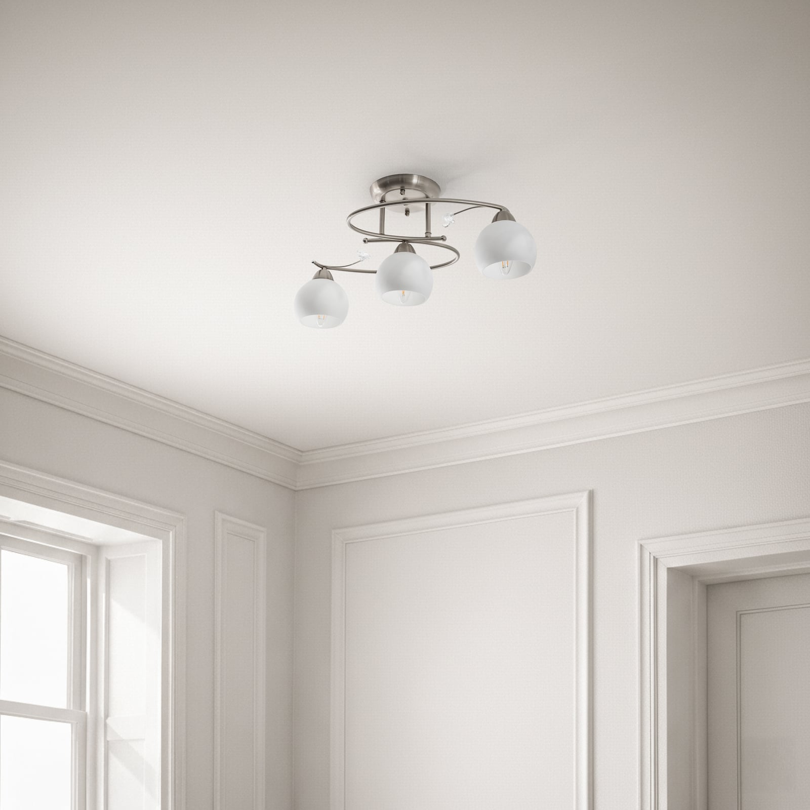 Lindby Deckenlampe Deckenleuchte Svean LED Lampe 3-flammig Leuchte weiß 60cm - 4251096517224
