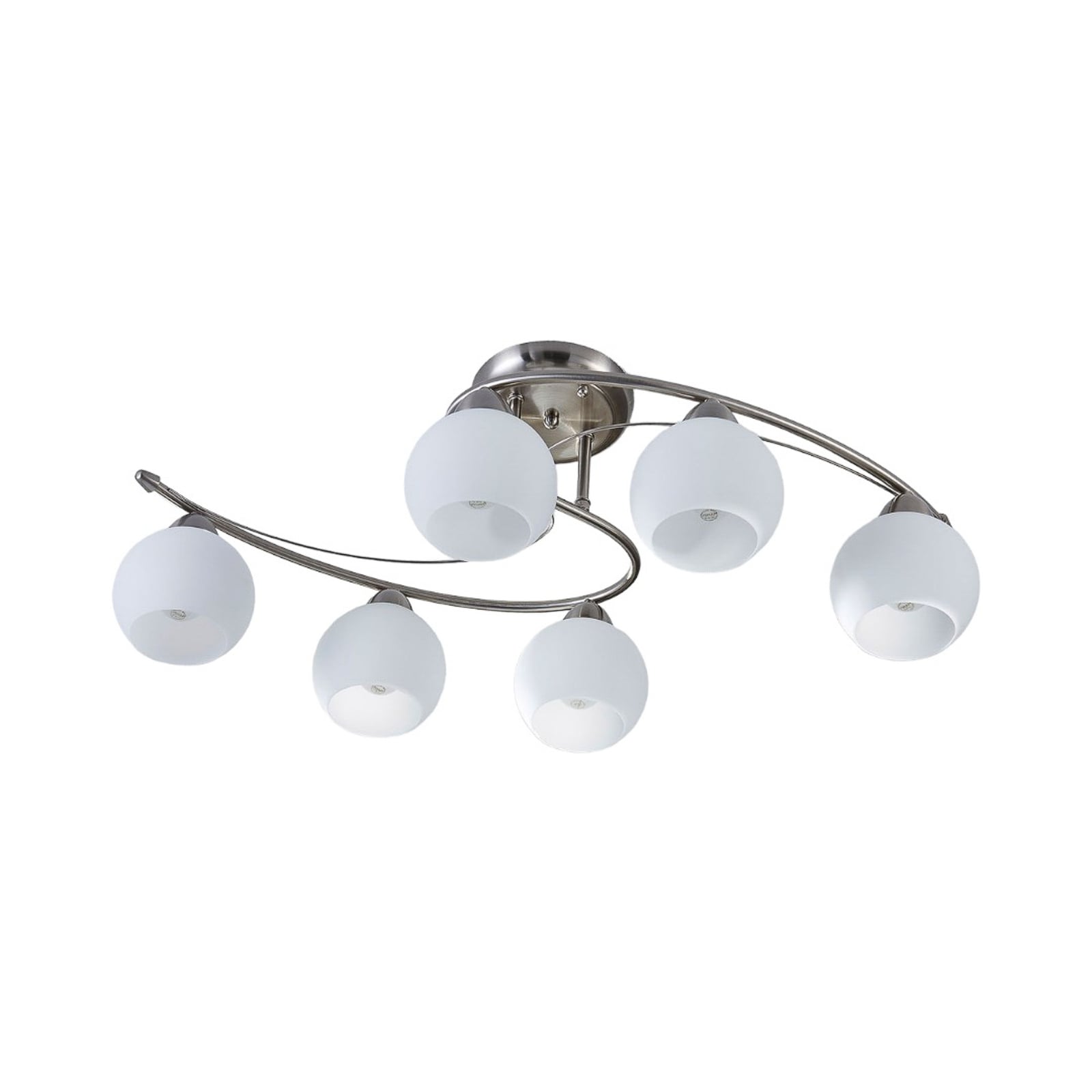 Lindby Deckenleuchte Deckenlampe Svean LED 6-flg 40W E14 weiß 75cm Leuchte - 4251096517248
