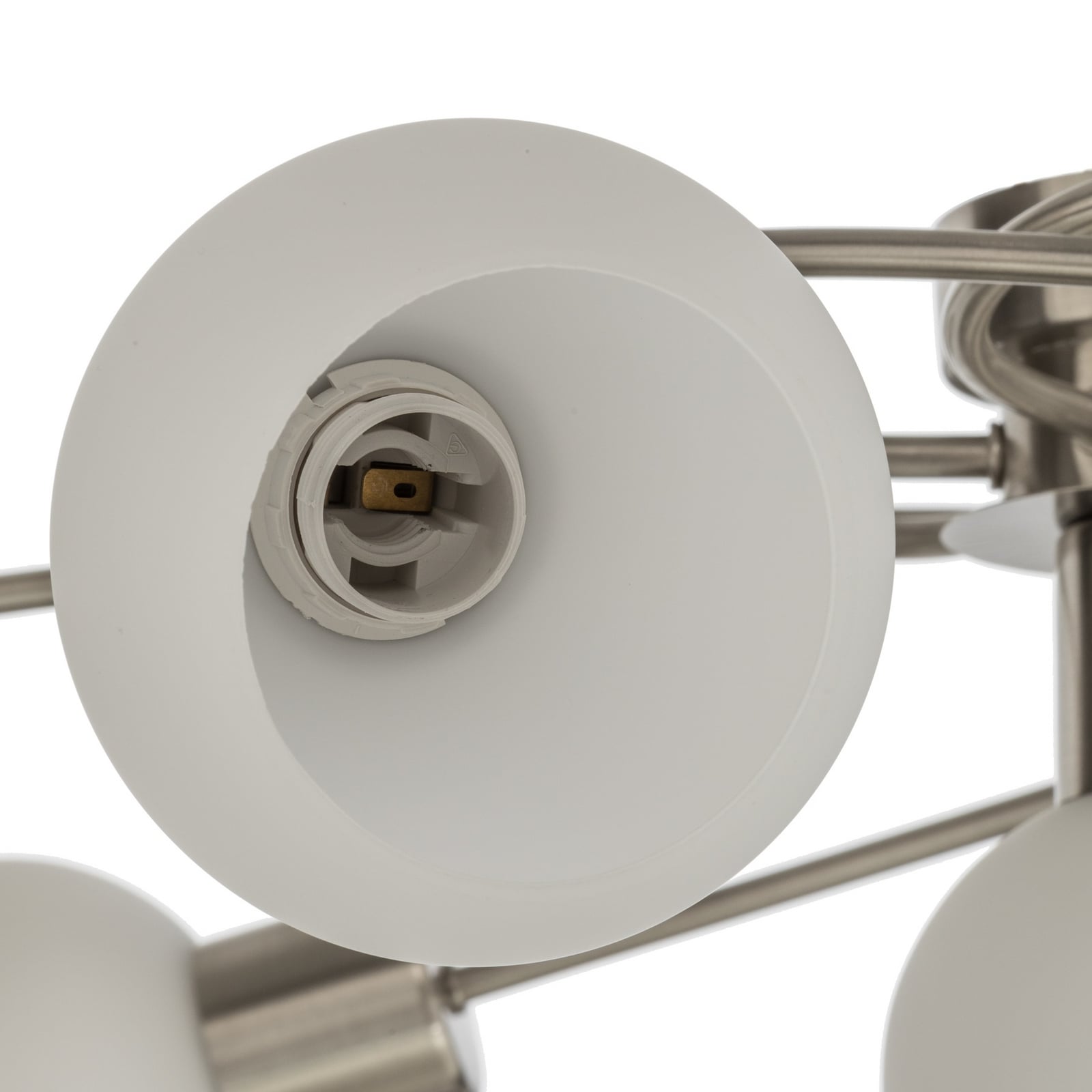 Lindby Deckenlampe Ciala LED Leuchte 7-flammig dimmbar E14 nickel weiß Ø65cm - 4251096524109