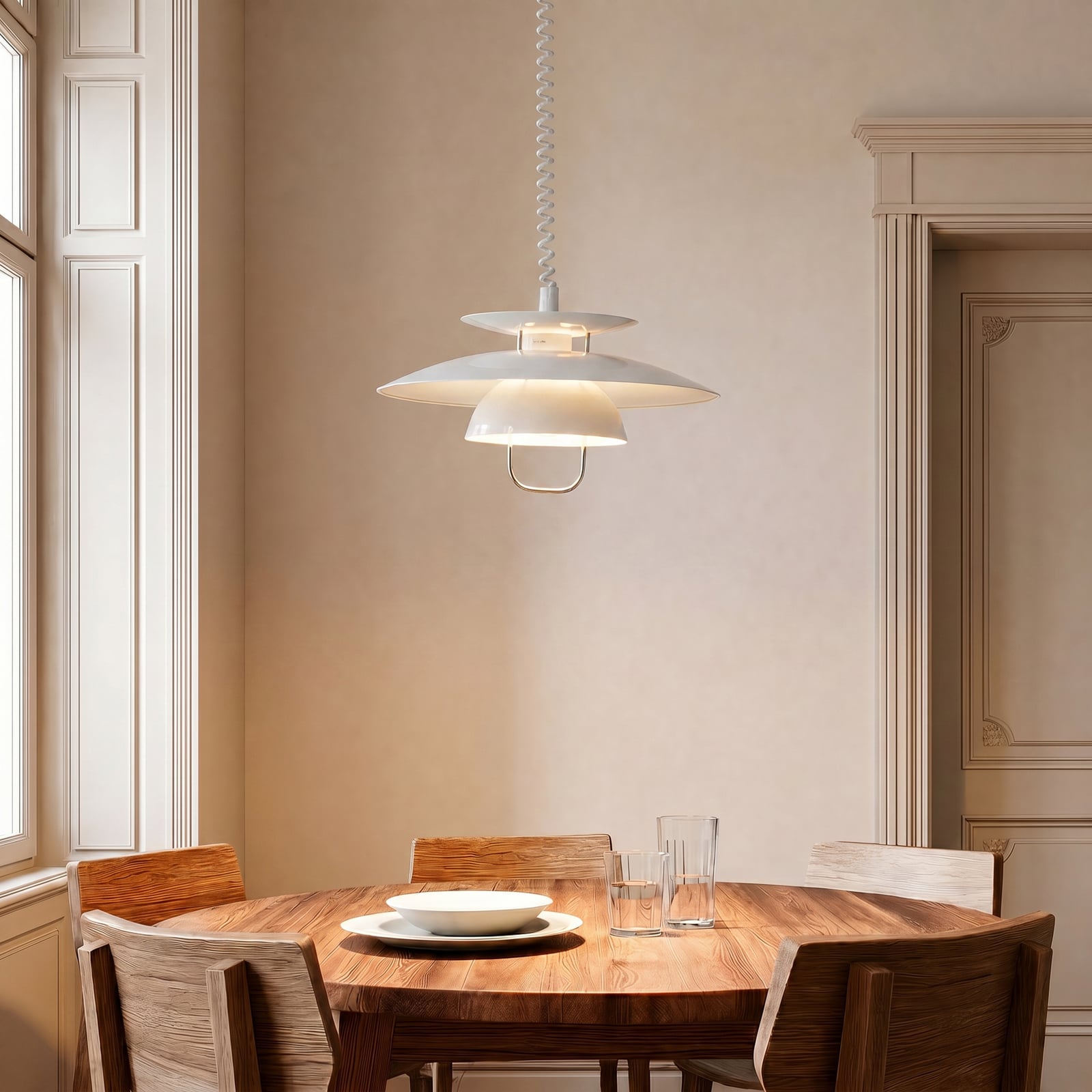 Lindby Hängelampe Hängeleuchte Nadija LED Pendelleuchte dimmbar weiß 43cm Höhe - 4251096525458
