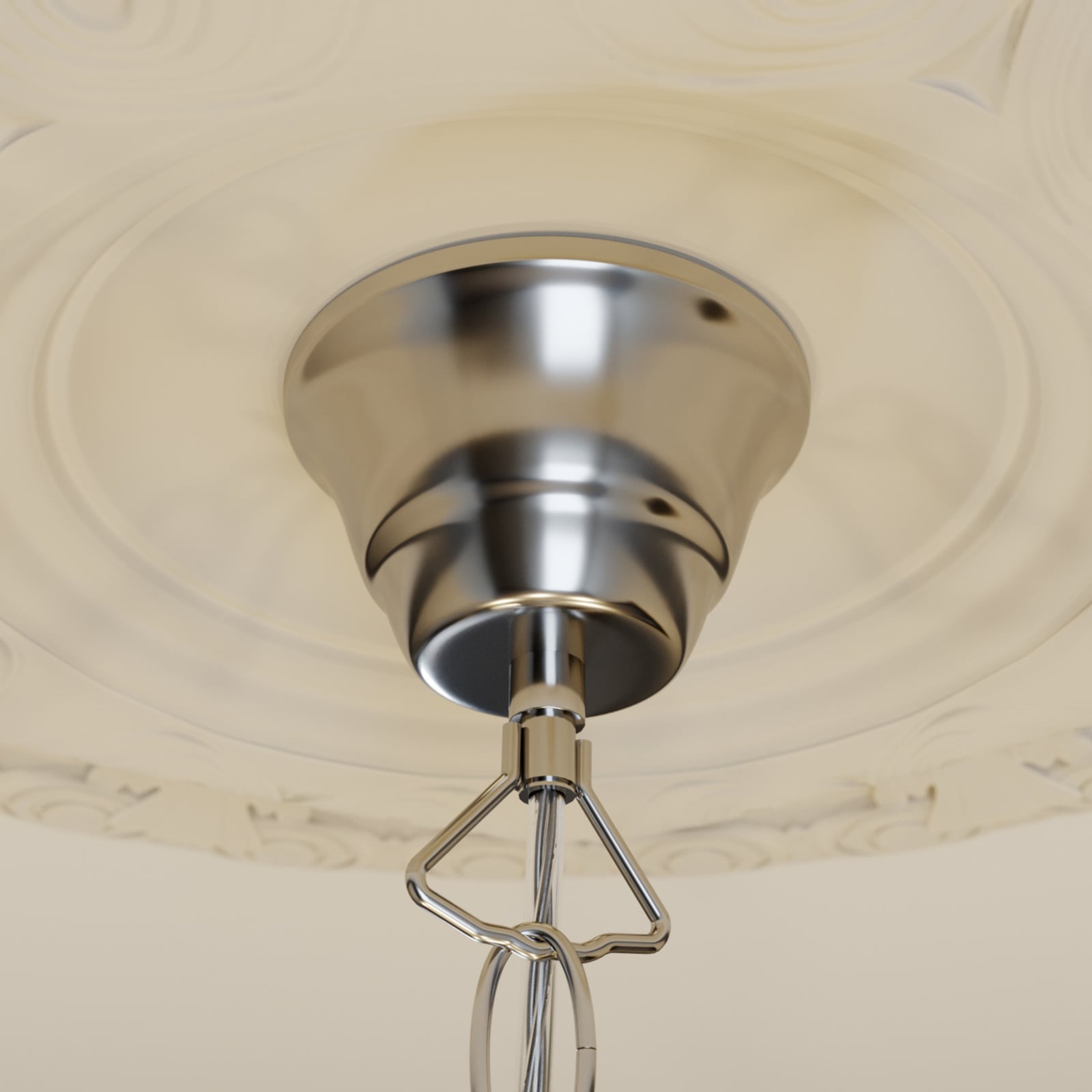 Lindby Kronleuchter Merida Hängeleuchte Leuchte Lampe 5-flg dimmbar chrom Ø52cm - 4251096528466