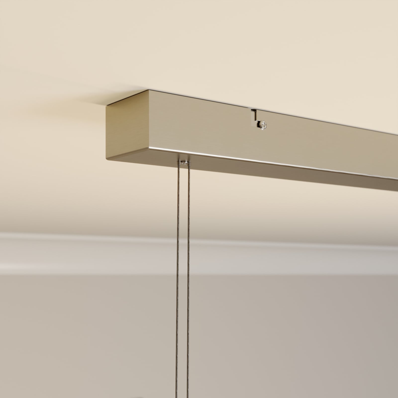 Lindby Hängelampe Hängeleuchte Auron LED Pendelleuchte dimmbar nickel 115x180cm - 4251096530957