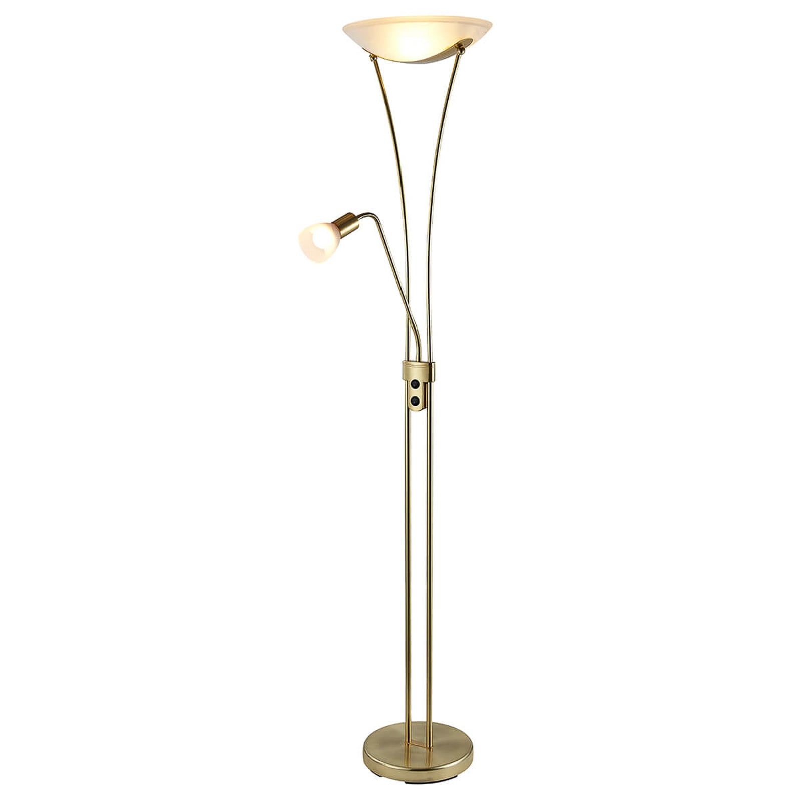 Lindby Stehlampe Felicia LED Leselampe Stehleuchte messing 180cm E27 Leuchte - 4251096532616