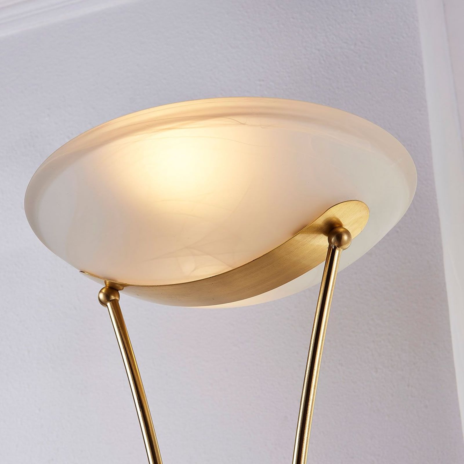 Lindby Stehlampe Felicia LED Leselampe Stehleuchte messing 180cm E27 Leuchte - 4251096532616