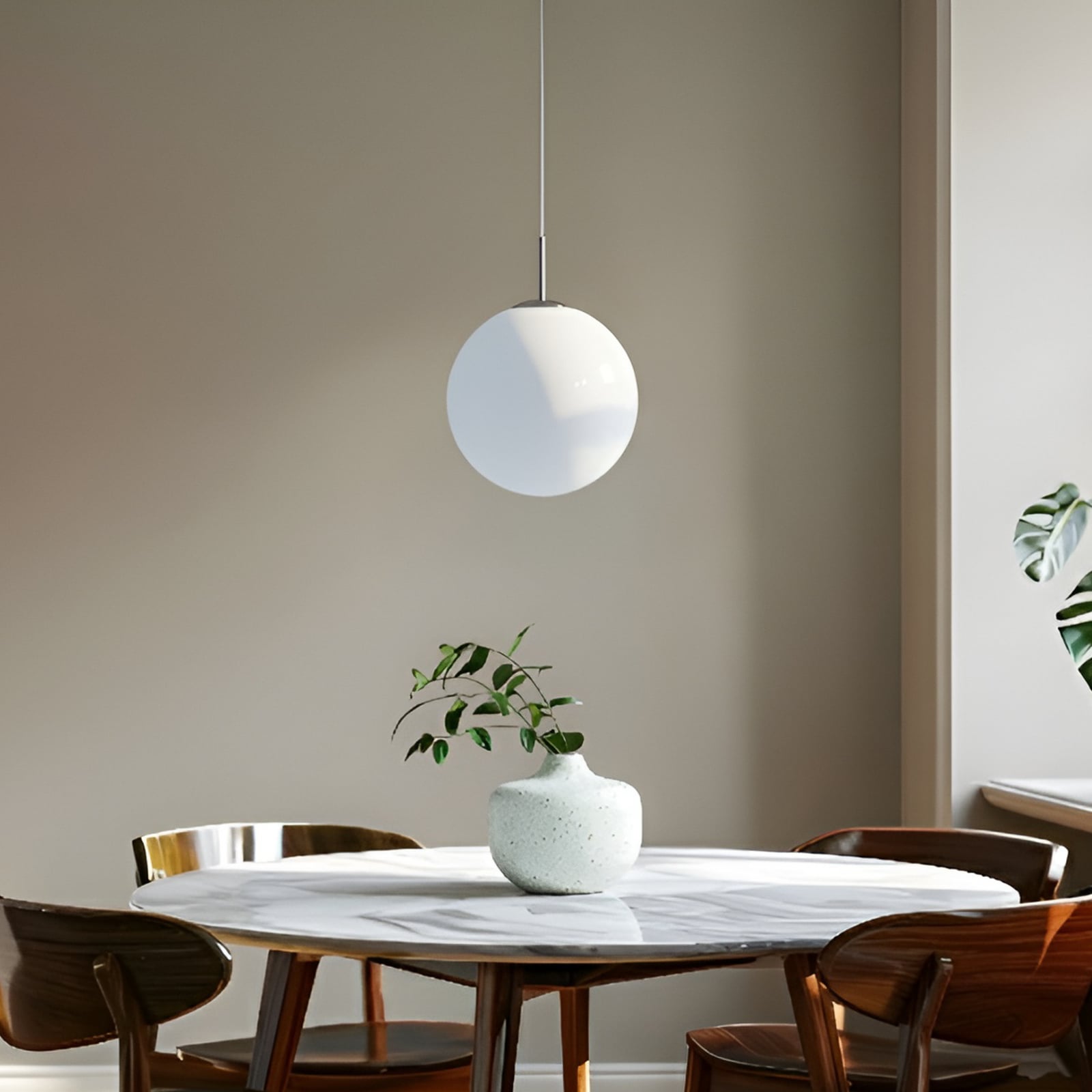 Lindby Hängeleuchte Pendelleuchte Marike LED Lampe Leuchte dimmbar weiß Ø30cm - 4251096539646