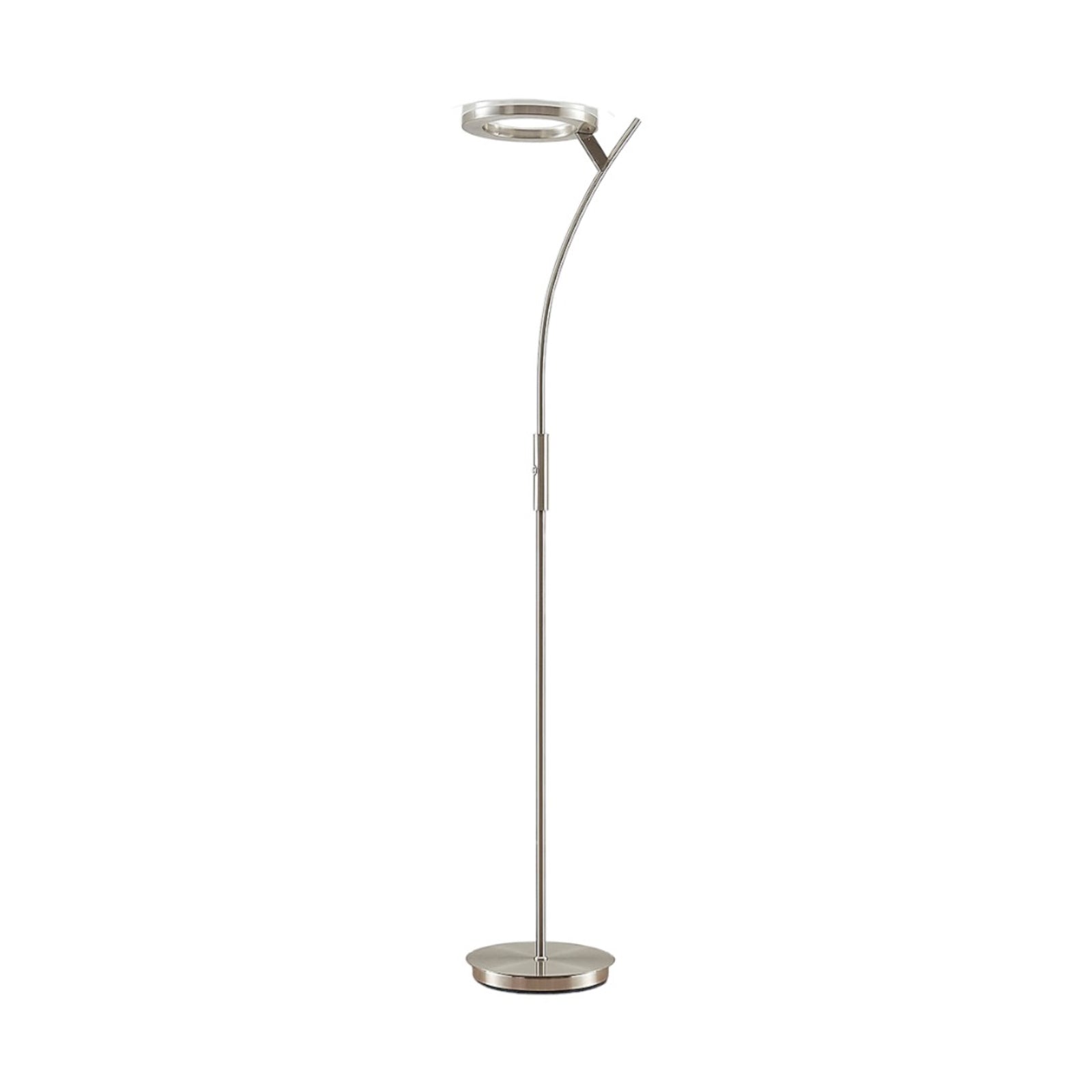 Lindby Stehleuchte Darion LED dimmbar Lampe Leuchte grau Metall 180cm hoch - 4251096544954
