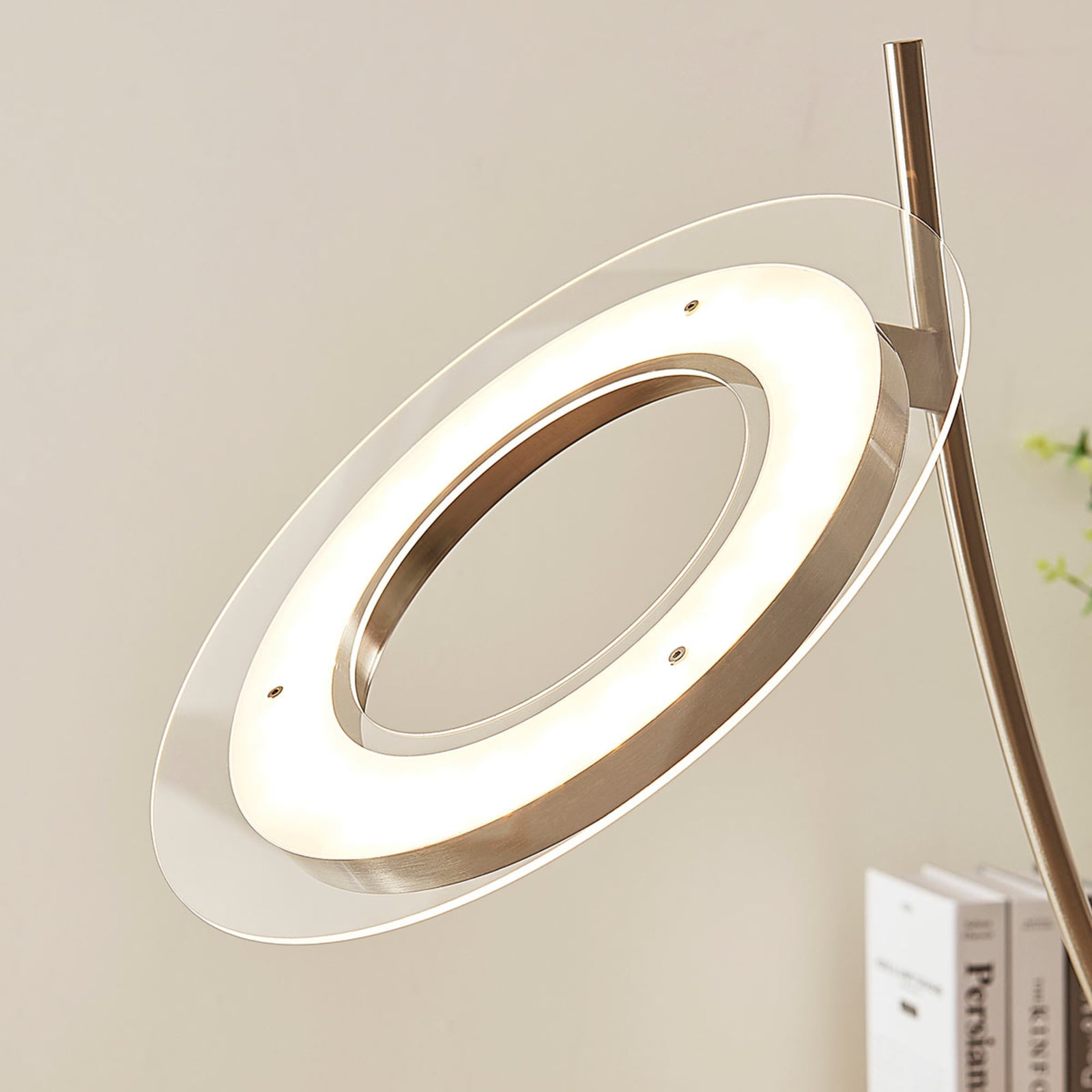 Lindby Stehleuchte Darion LED dimmbar Lampe Leuchte grau Metall 180cm hoch - 4251096544954