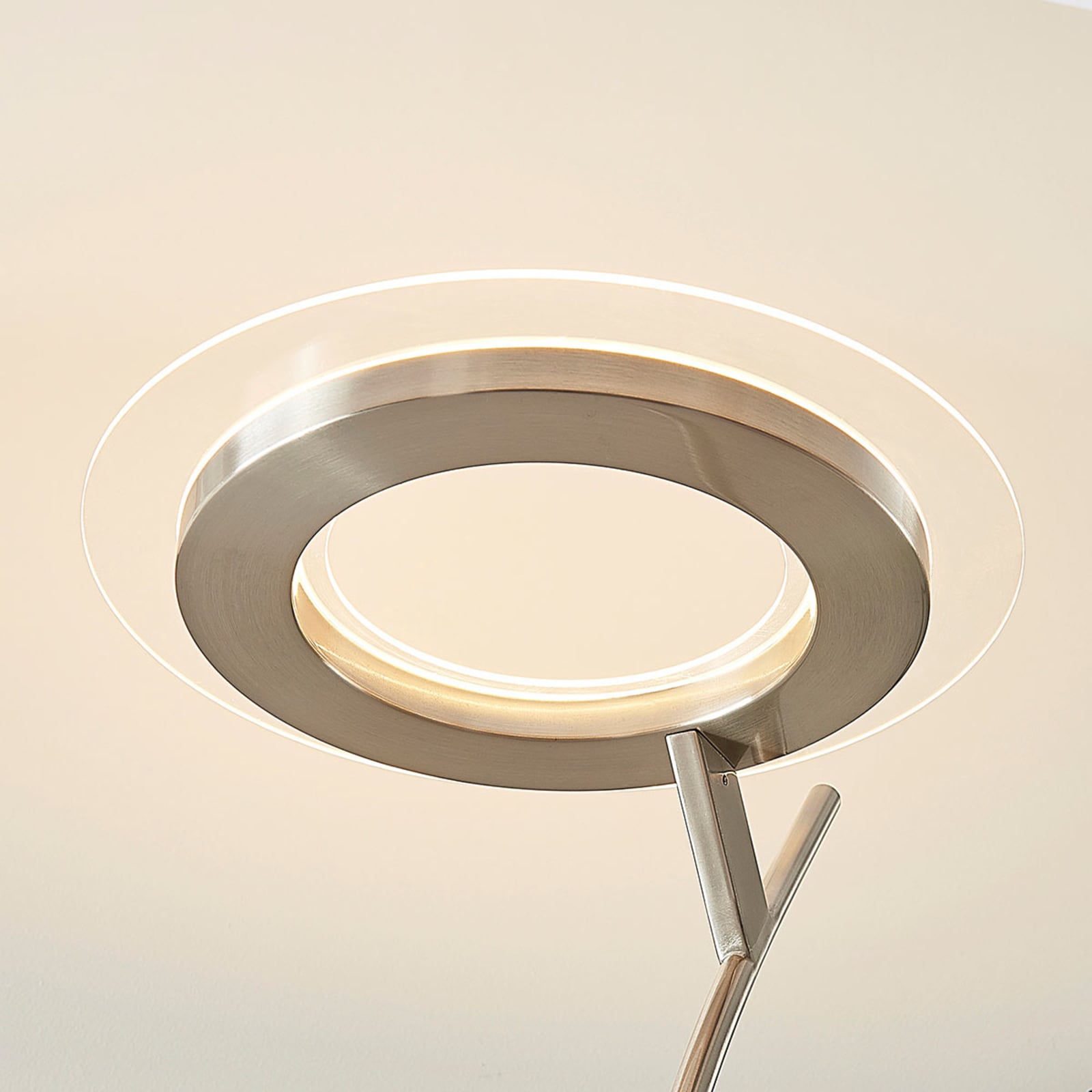 Lindby Stehleuchte Darion LED dimmbar Lampe Leuchte grau Metall 180cm hoch - 4251096544954